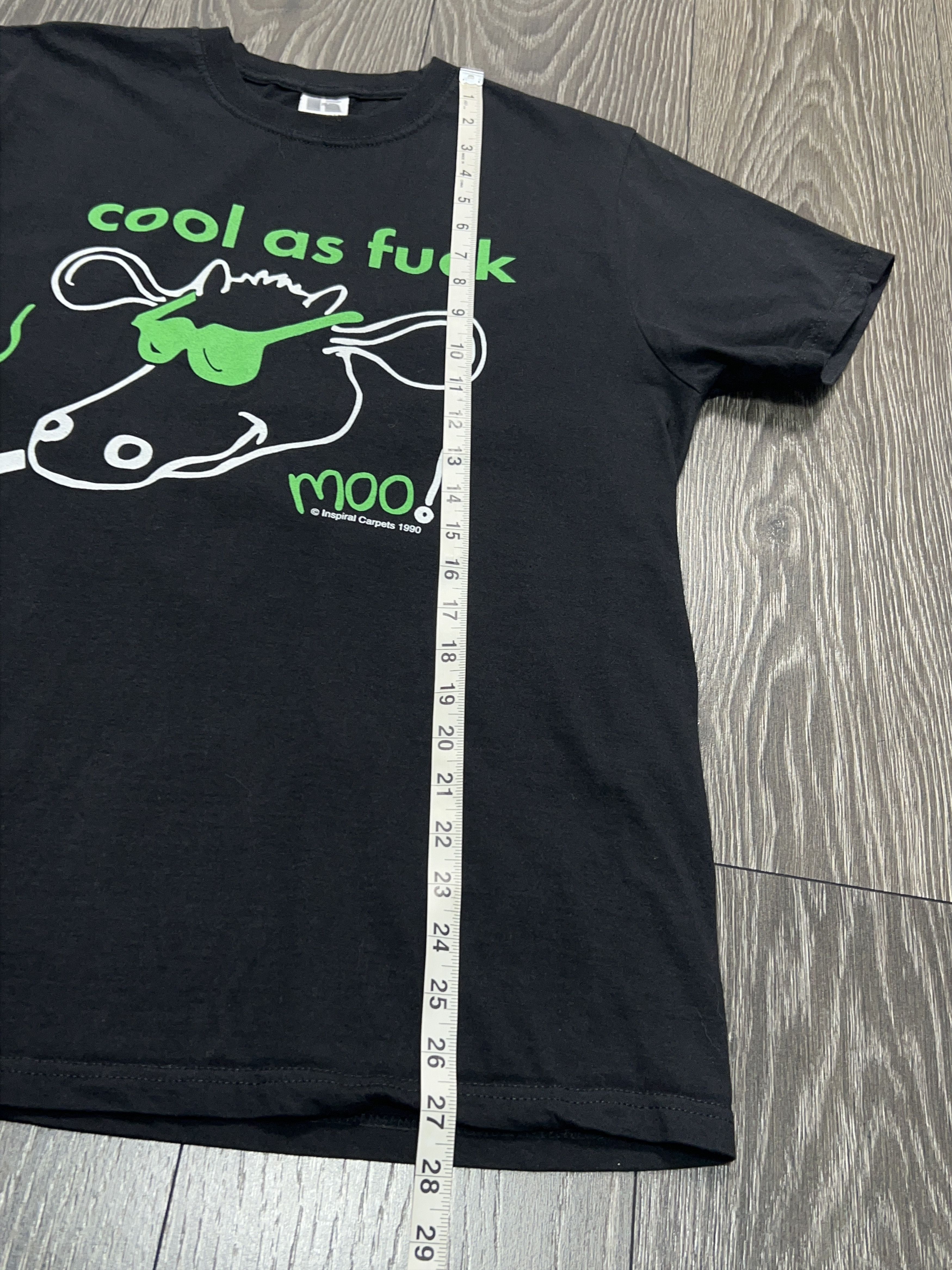 Vintage Inspiral Carpets 1990 Russell Cool As.. Moo Big Logo T Shirt Size US M / EU 48-50 / 2 - 8 Thumbnail
