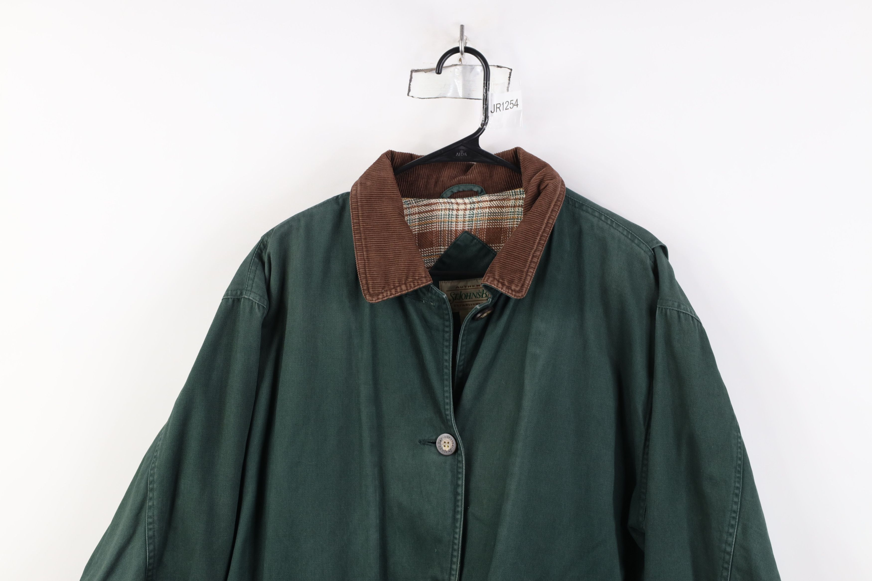 Vintage Vintage 90s Streetwear Flannel Lined Chore Barn Jacket Green Size L / US 10 / IT 46 - 2 Thumbnail