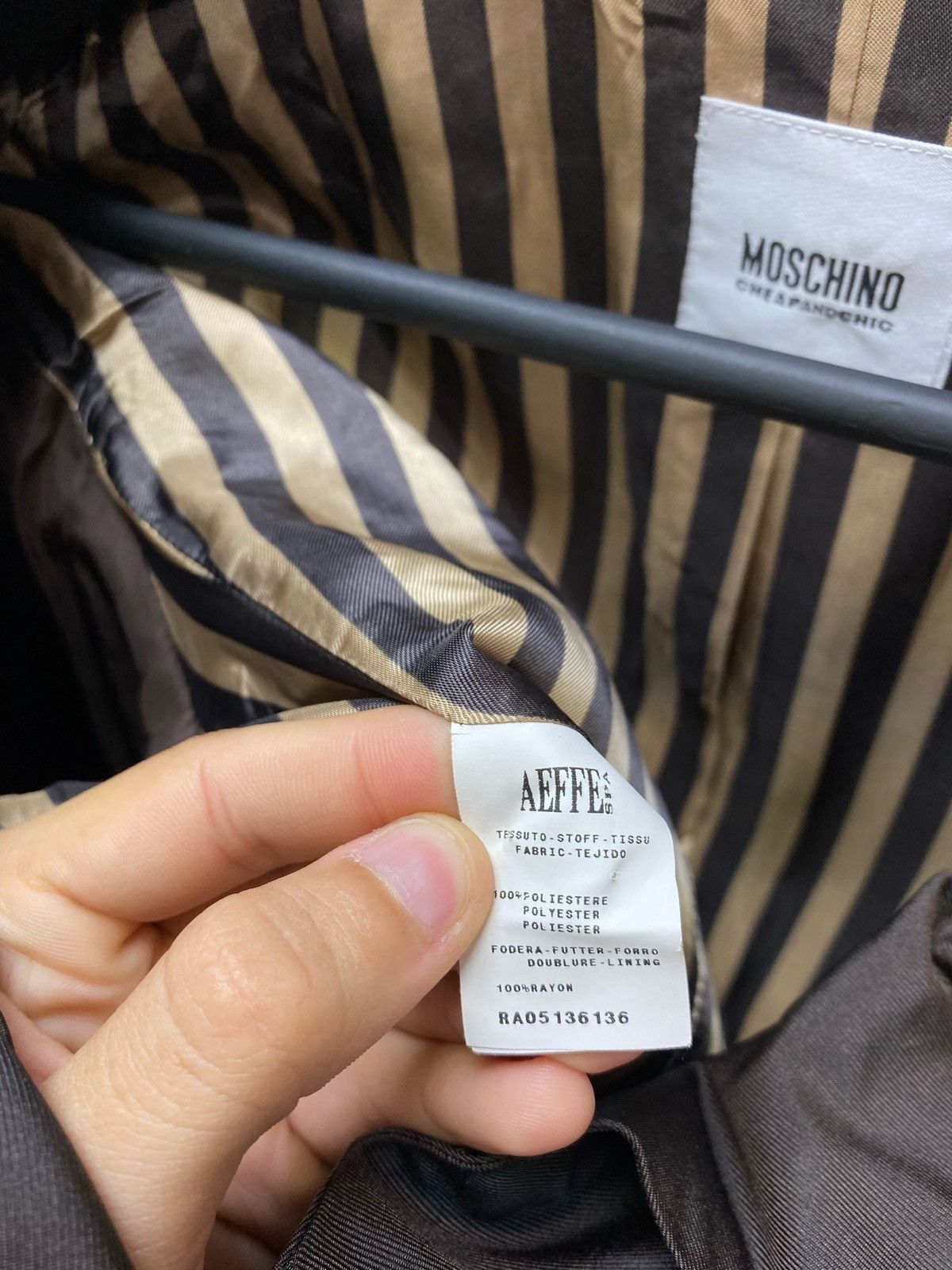 If Six Was Nine × Moschino Moschino Black Blazer Cheap And Chic Art Designer Rare Size XL / US 12-14 / IT 48-50 - 16 Thumbnail