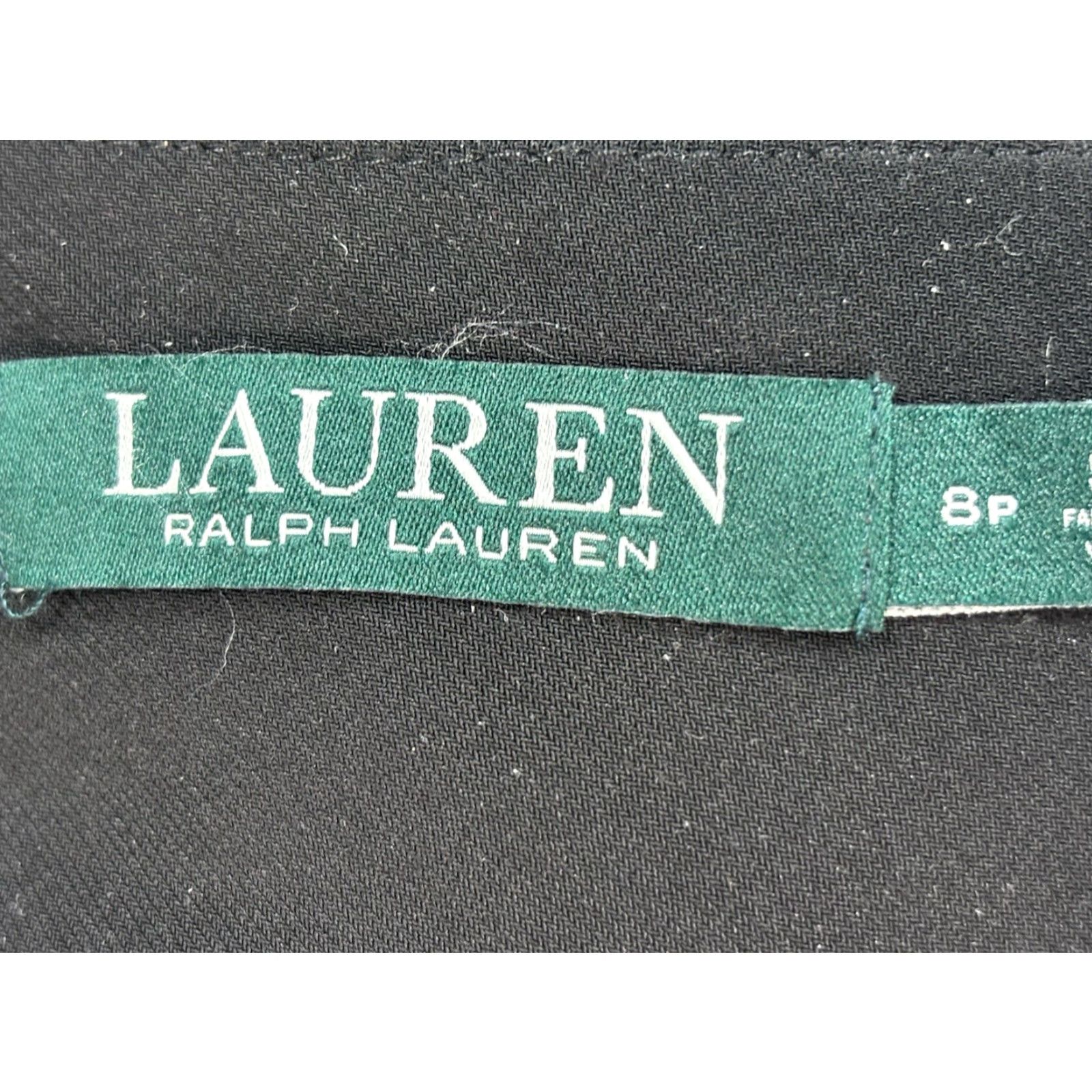 Ralph Lauren Lauren Ralph Lauren Faux Wrap Dress Sz 8p Petite Black Ruched Side Open Shoulder Size M / US 6-8 / IT 42-44 - 7 Thumbnail