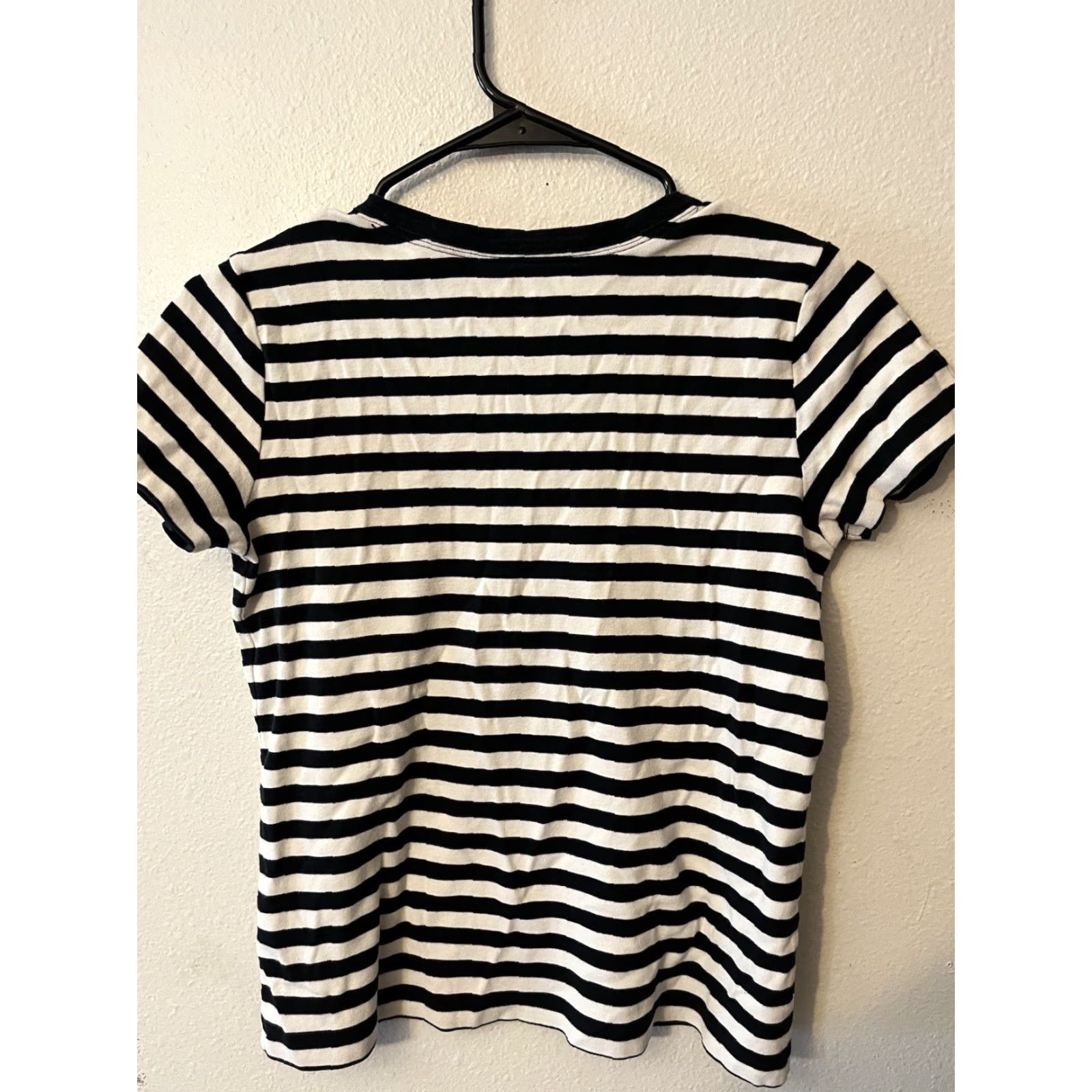 Lands' End Lands' End Striped T-Shirt Women's Size S Blue Short Sleeve Casual Knit Size S / US 4 / IT 40 - 3 Thumbnail