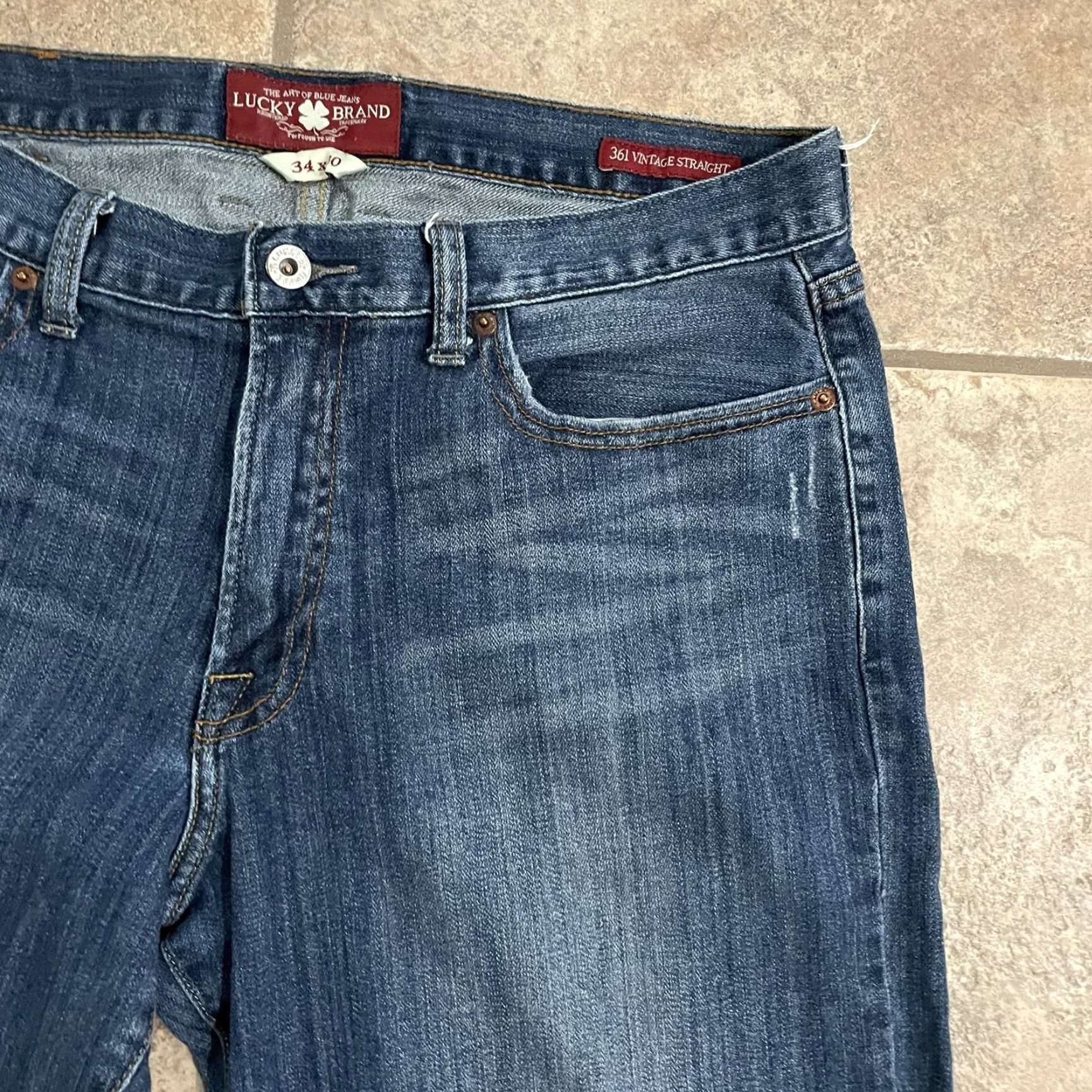 Lucky Brand Lucky Brand Vintage Straight Blue Jeans Mens Size 34 Inseam 30 Size US 34 / EU 50 - 2 Thumbnail