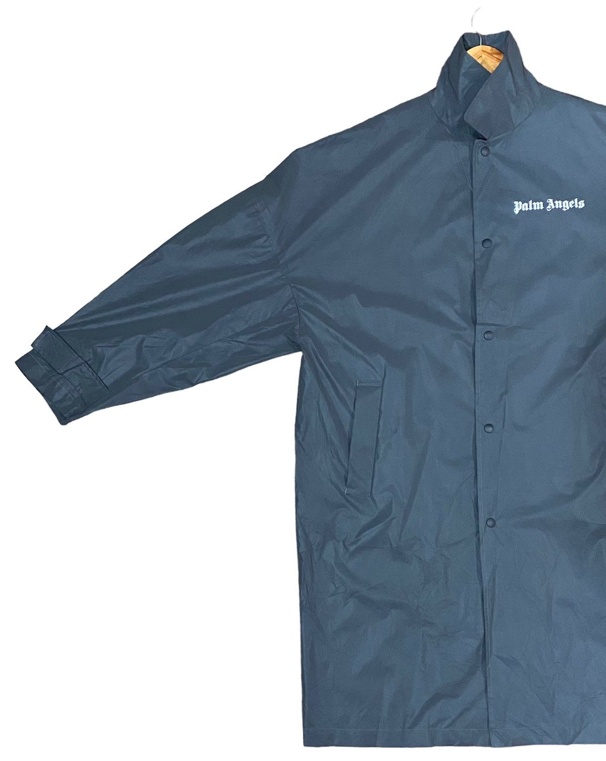 Palm Angels Rare Big Logo PALM ANGELS Long Jacket Button Shiny (M) Size US M / EU 48-50 / 2 - 8 Thumbnail