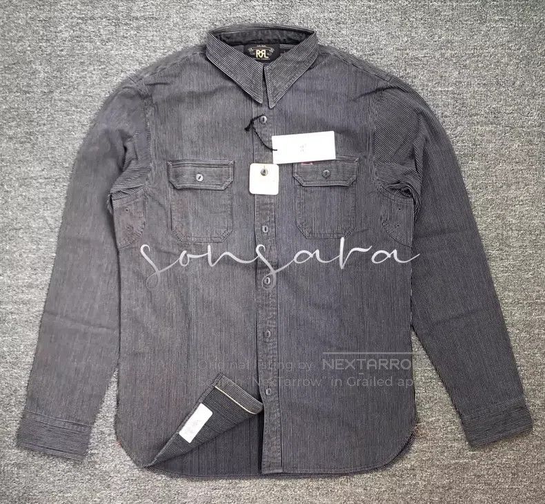 RRL Ralph Lauren RRL Ralph Lauren Striped blue-dyed work shirt Size US S / EU 44-46 / 1 - 3 Thumbnail