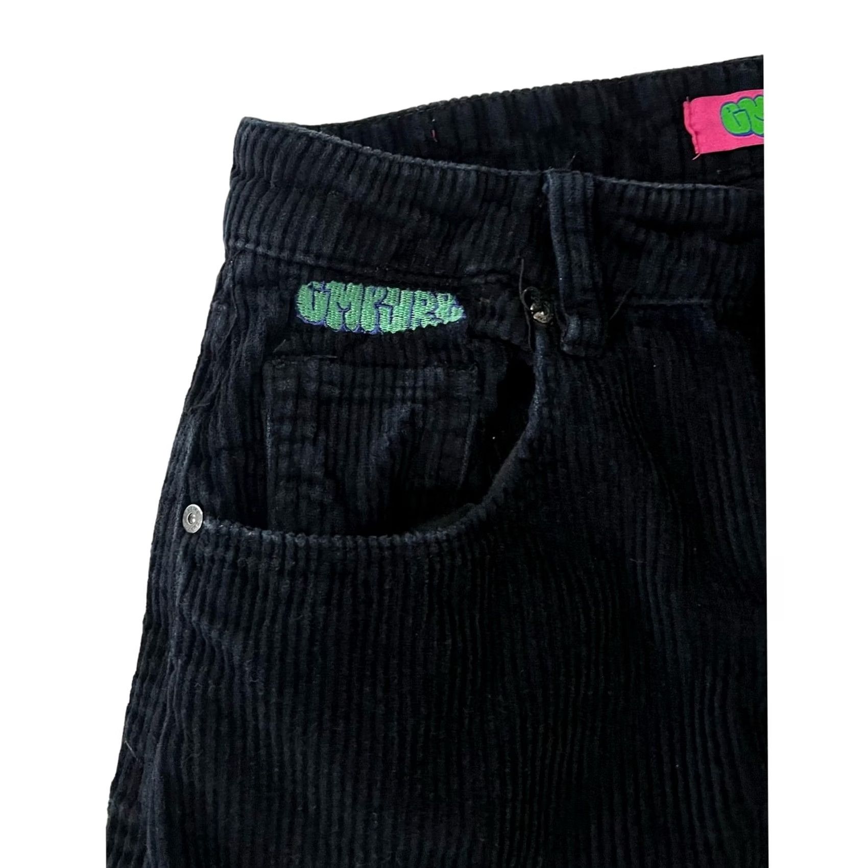 Empyre EMPYRE 90s Skater Pants Corduroy Black Cotton Sz 3 Pants Womens Baggy Slouchy Tori Juniors 90s Theme Mens Womens Girls Size 26" / US 2 / IT 38 - 5 Thumbnail