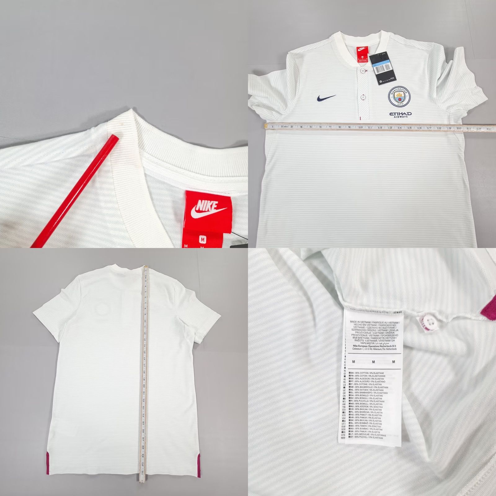 Nike Nike Manchester City Mens Polo Shirt White M Size US M / EU 48-50 / 2 - 8 Thumbnail