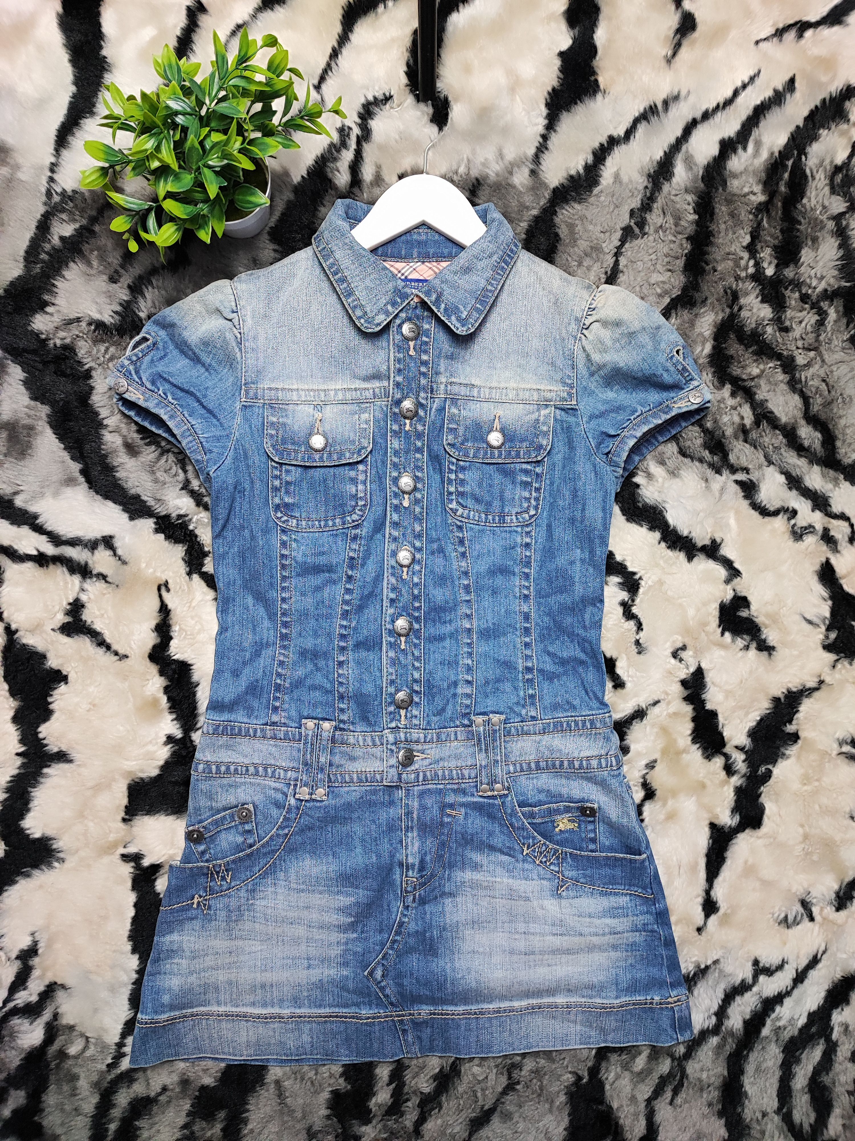 Burberry Vintage Burberry Blue Label Jeans Mini Dress Size XS / US 0-2 / IT 36-38 - 2 Thumbnail
