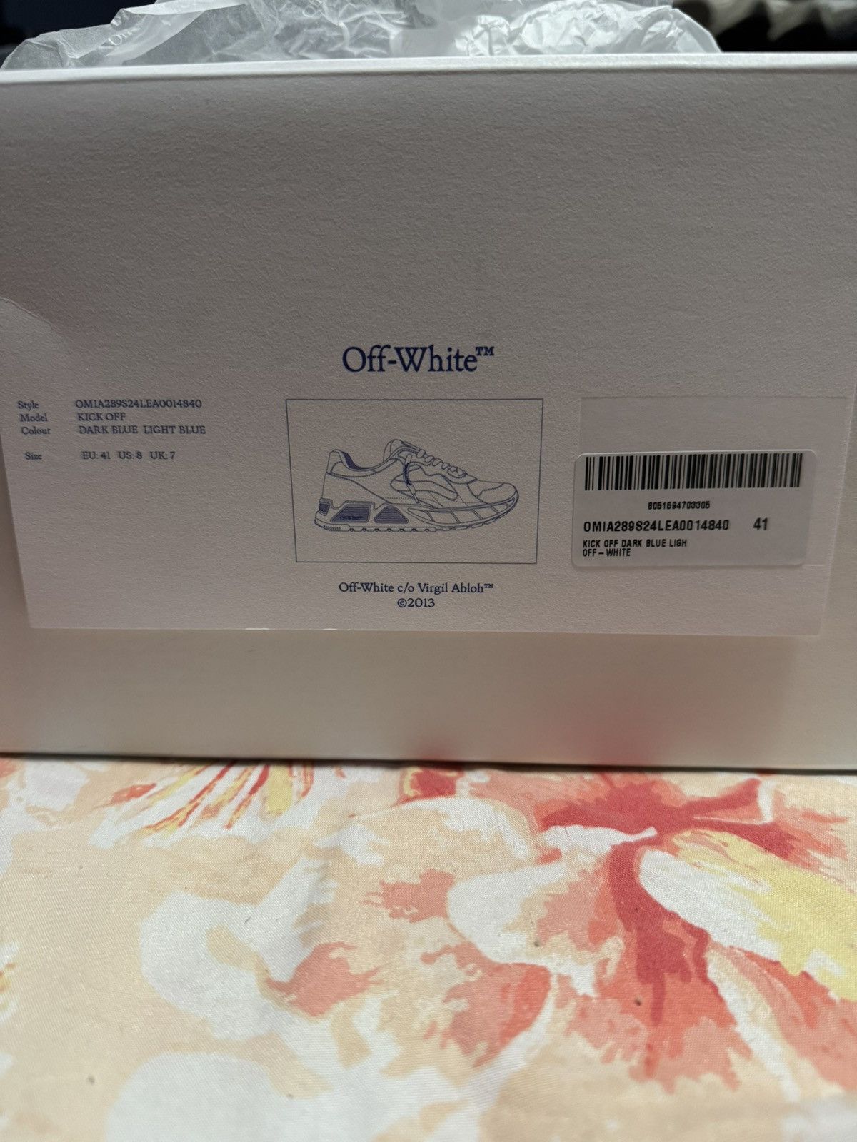 Off-White Off-White Kick Off Dark Blue Sneakers Size US 8 / EU 41 - 12 Thumbnail