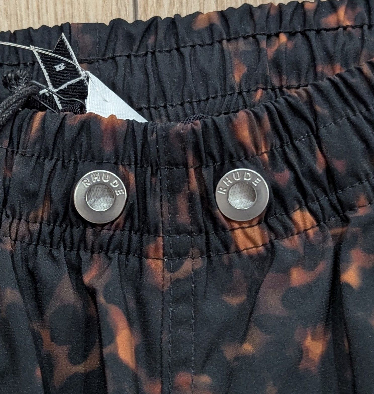 Rhude RHUDE Tortoise Print Swim Shorts Trunks Black XS Size US 28 / EU 44 - 2 Thumbnail