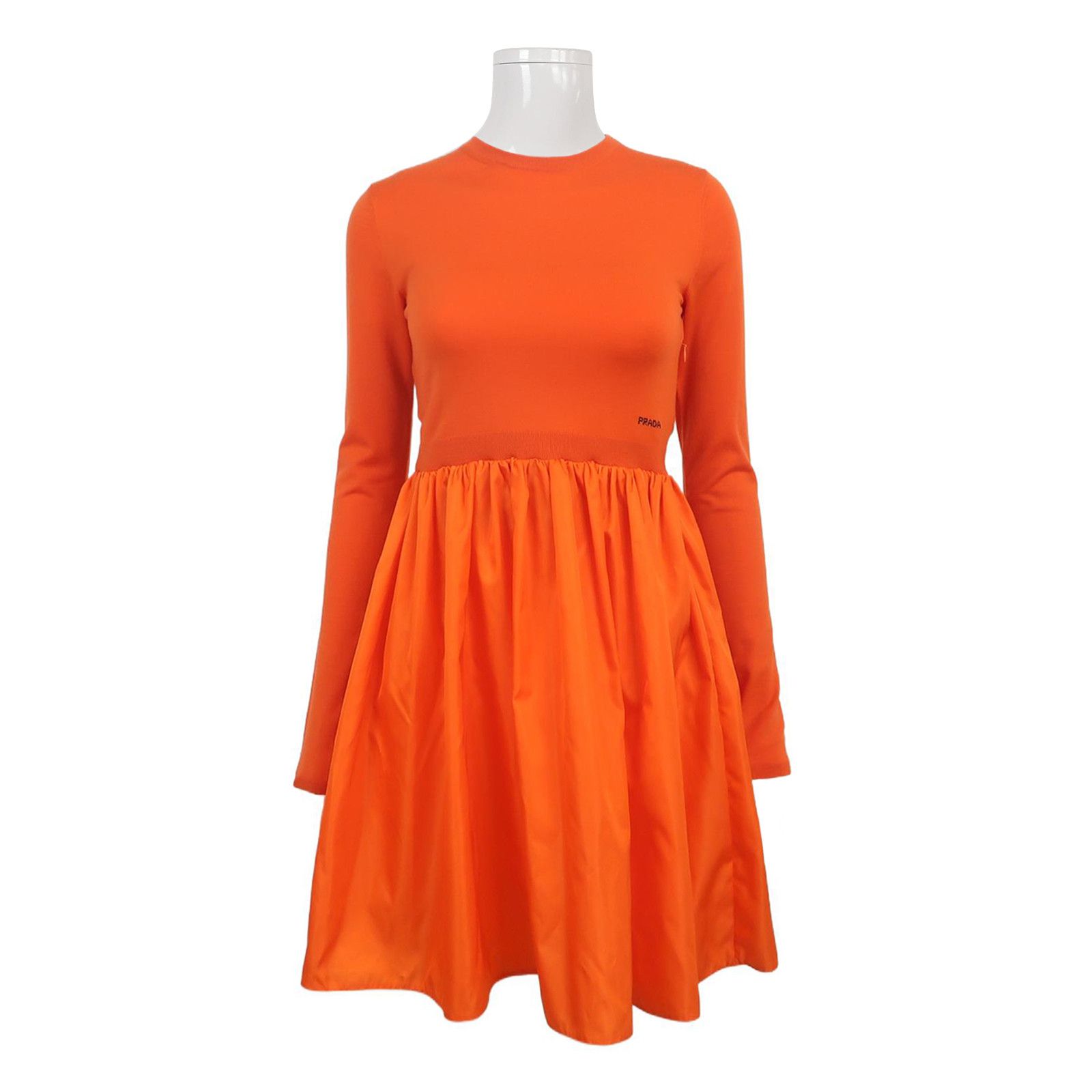 Prada Prada Logo Wool Blend Mini Dress Size 40 Size S / US 4 / IT 40 - 1 Thumbnail