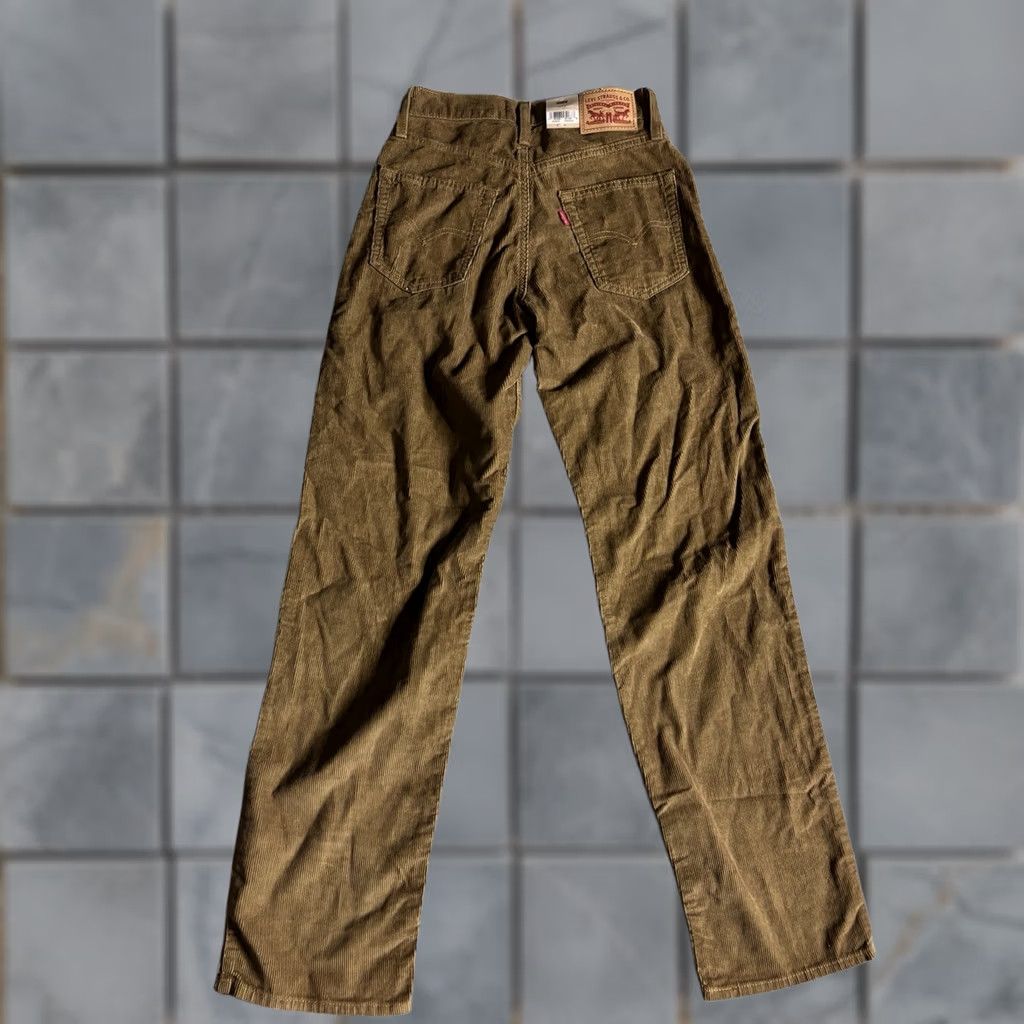 Levi's VINTAGE Levi's 94 Baggy Pants Womens 24x31 Brown Corduroy Relaxed High Rise Water Less Zip Pockets Khakis 90s Mens Womens Boys Girls Size 42" / US 20 - 1 Thumbnail