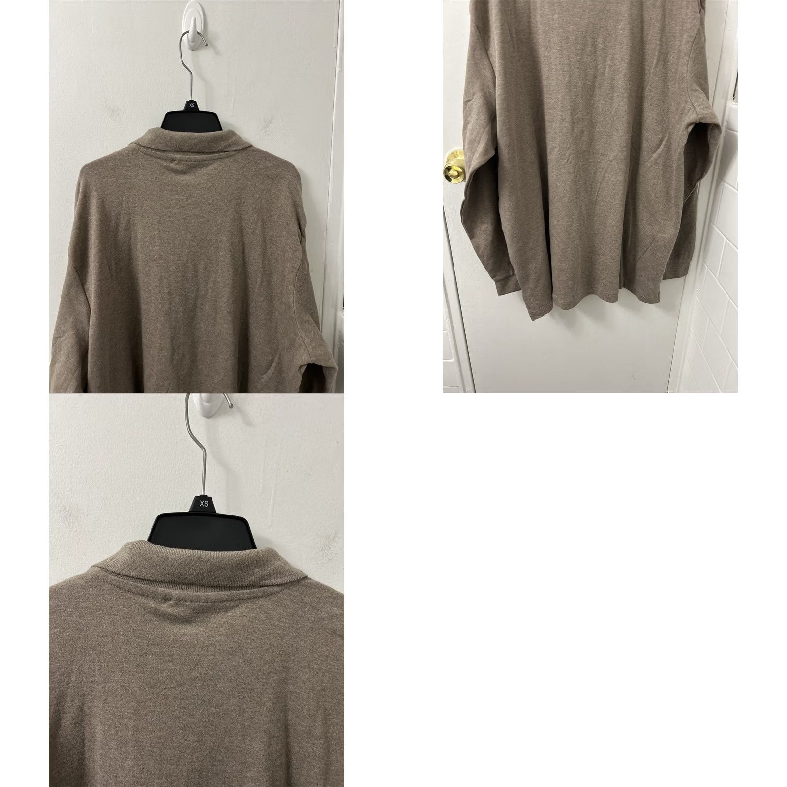 Vintage John Ashford Polo Shirt Mens 2XL Mocha Brown Pocket Long Sleeve NWT Size US XXL / EU 58 / 5 - 8 Thumbnail