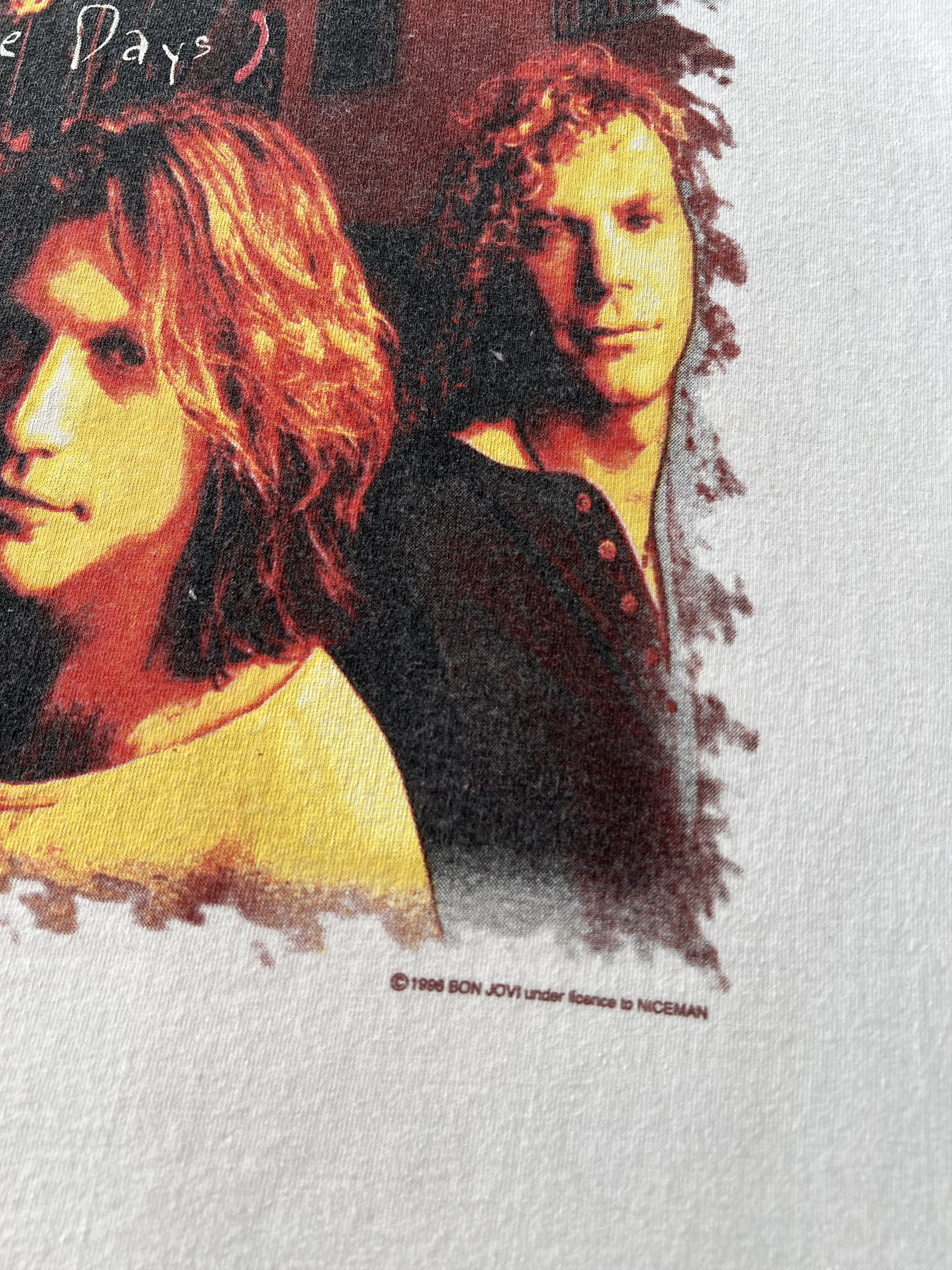 Band Tees Vintage 1996 Bon Jovi These Days White T-shirt Size US L / EU 52-54 / 3 - 5 Thumbnail