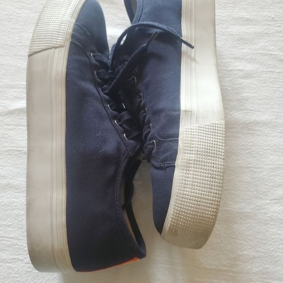 Boden Boden Canvas Platform Rainbow Striped Plimsolls Sz. 41 (10) Size US 10 / IT 40 - 4 Thumbnail