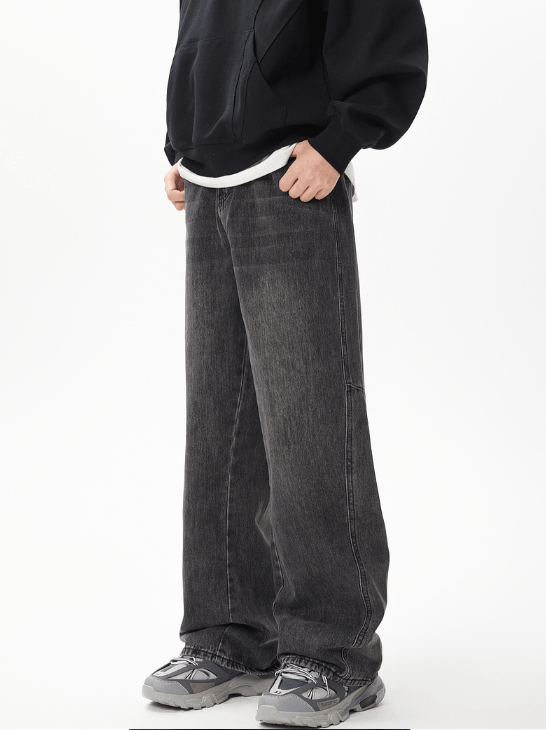 Japanese Brand × Jean American retro wide-leg men's loose distressed jeans Size US 34 / EU 50 - 2 Thumbnail