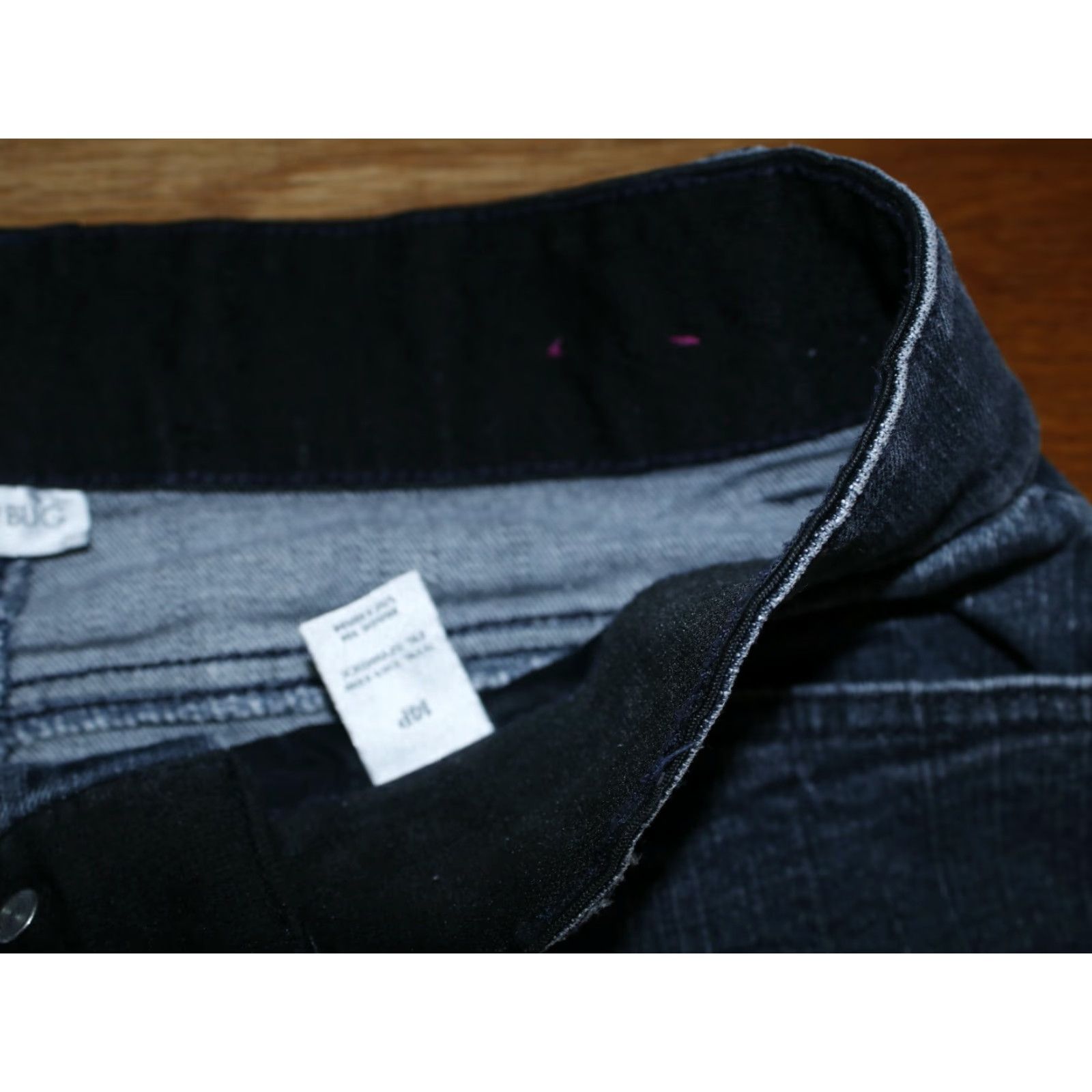Vintage Fashion Bug Jeans Women 14P Plus High Rise Stretch Straight Dark Wash Black 27in Inseam Womens Size 30" / US 8 / IT 44 - 7 Thumbnail