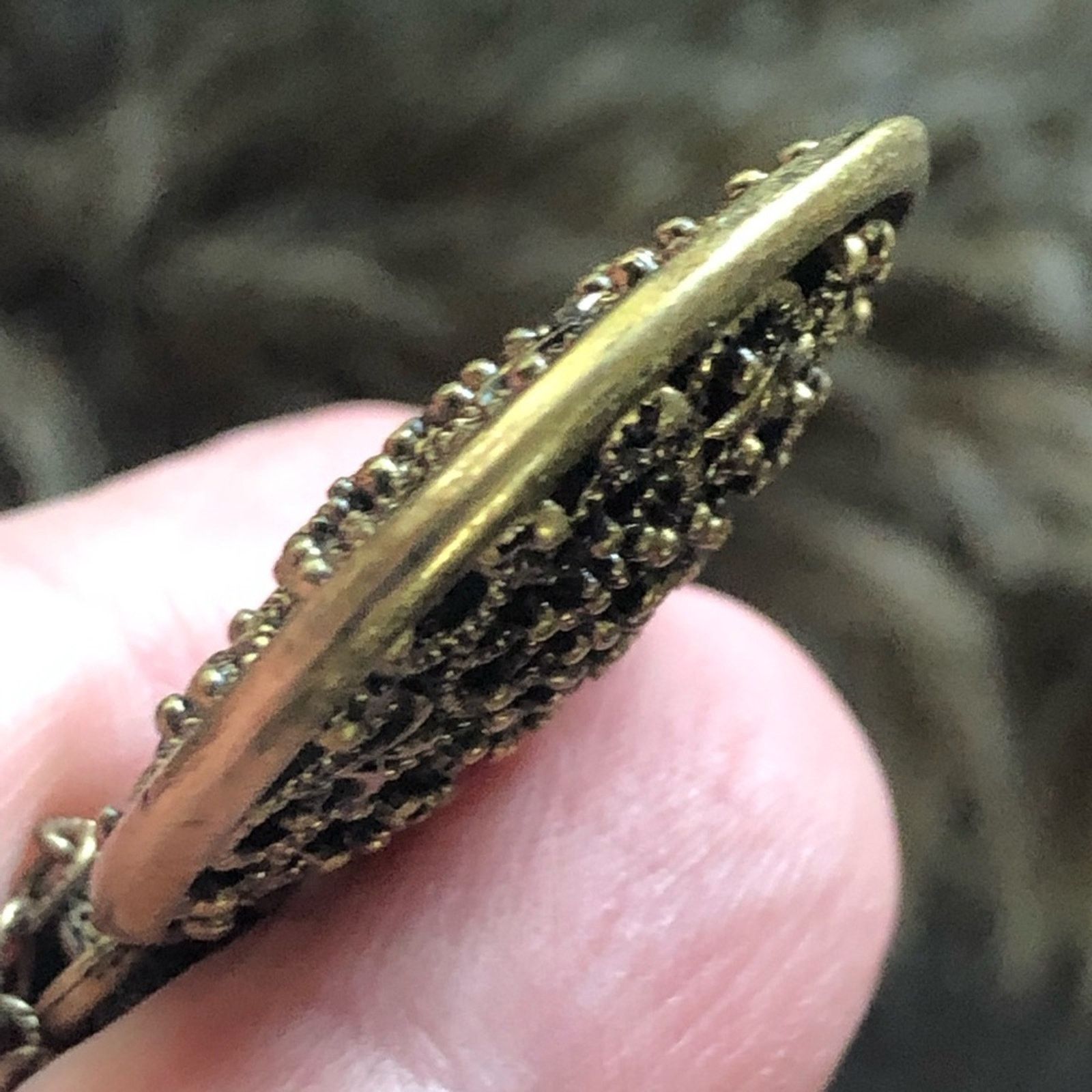 Jewelry Brass filigree pendant multi strand cord chain necklace Size ONE SIZE - 9 Thumbnail