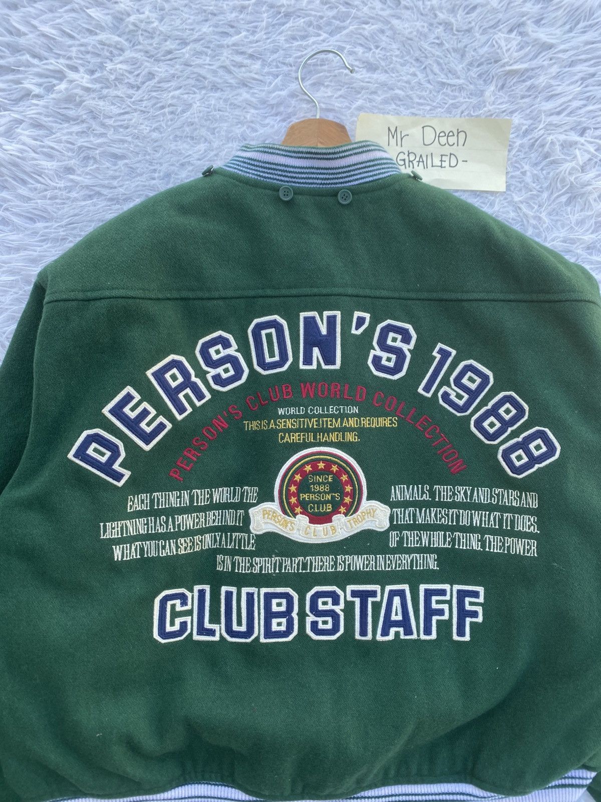 PERSON'S Rare Vintage Person’s Club 1988 Varsity Jacket Size US L / EU 52-54 / 3 - 1 Thumbnail