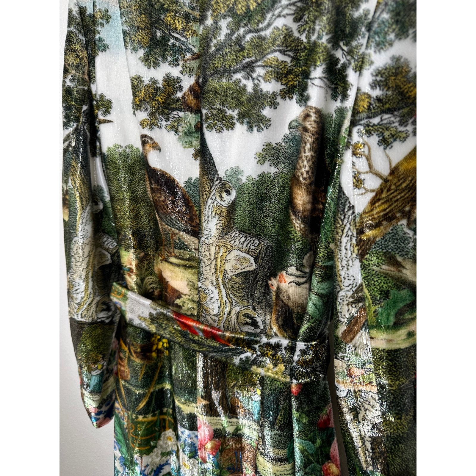Libertine Libertine Tie Waist House Coat Long Sleeve Green 3X / XL Size XL / US 12-14 / IT 48-50 - 10 Thumbnail