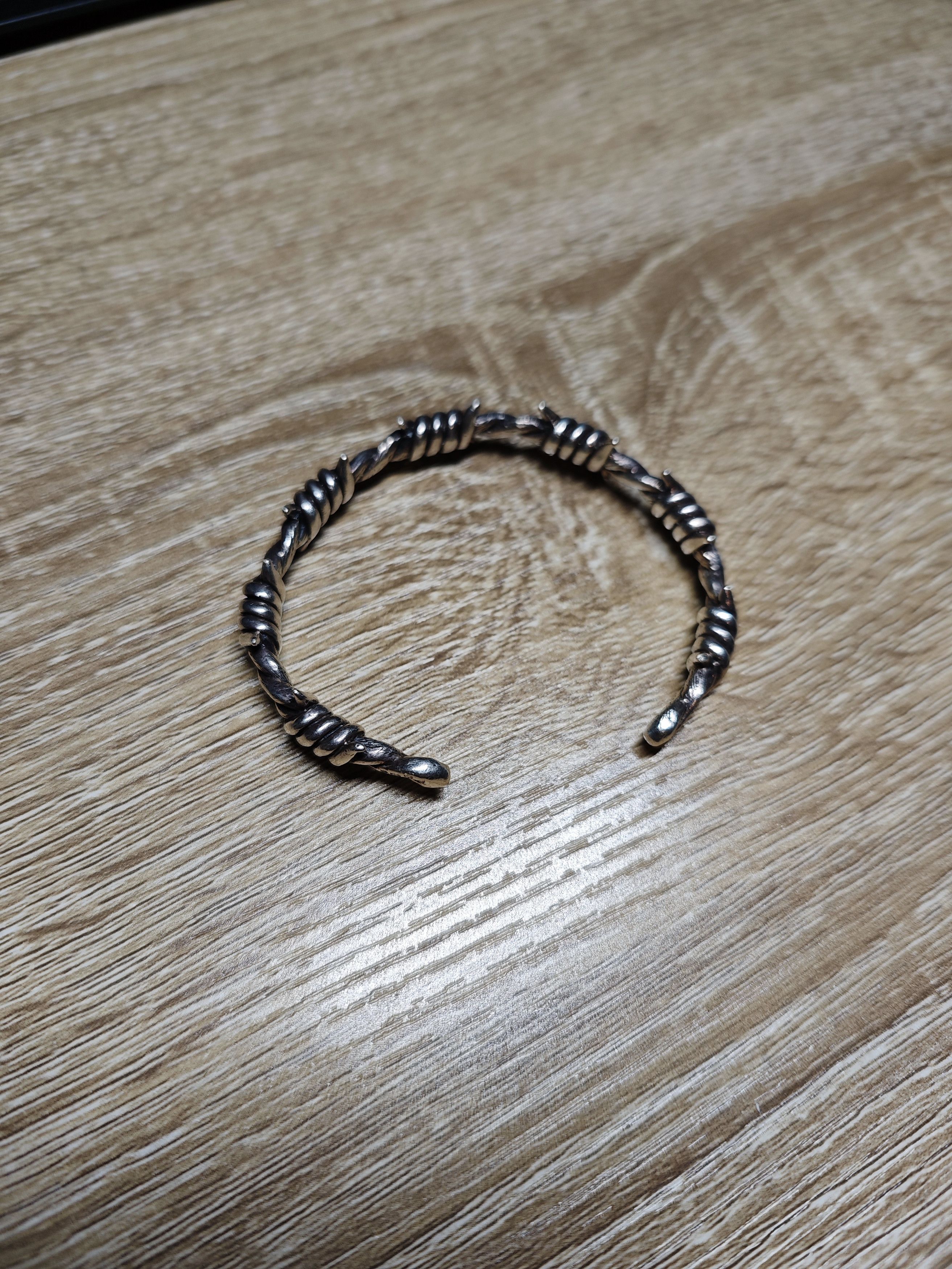 Other Clocks & Colours Silver Barbed Wire Bracelet Size ONE SIZE - 1 Thumbnail