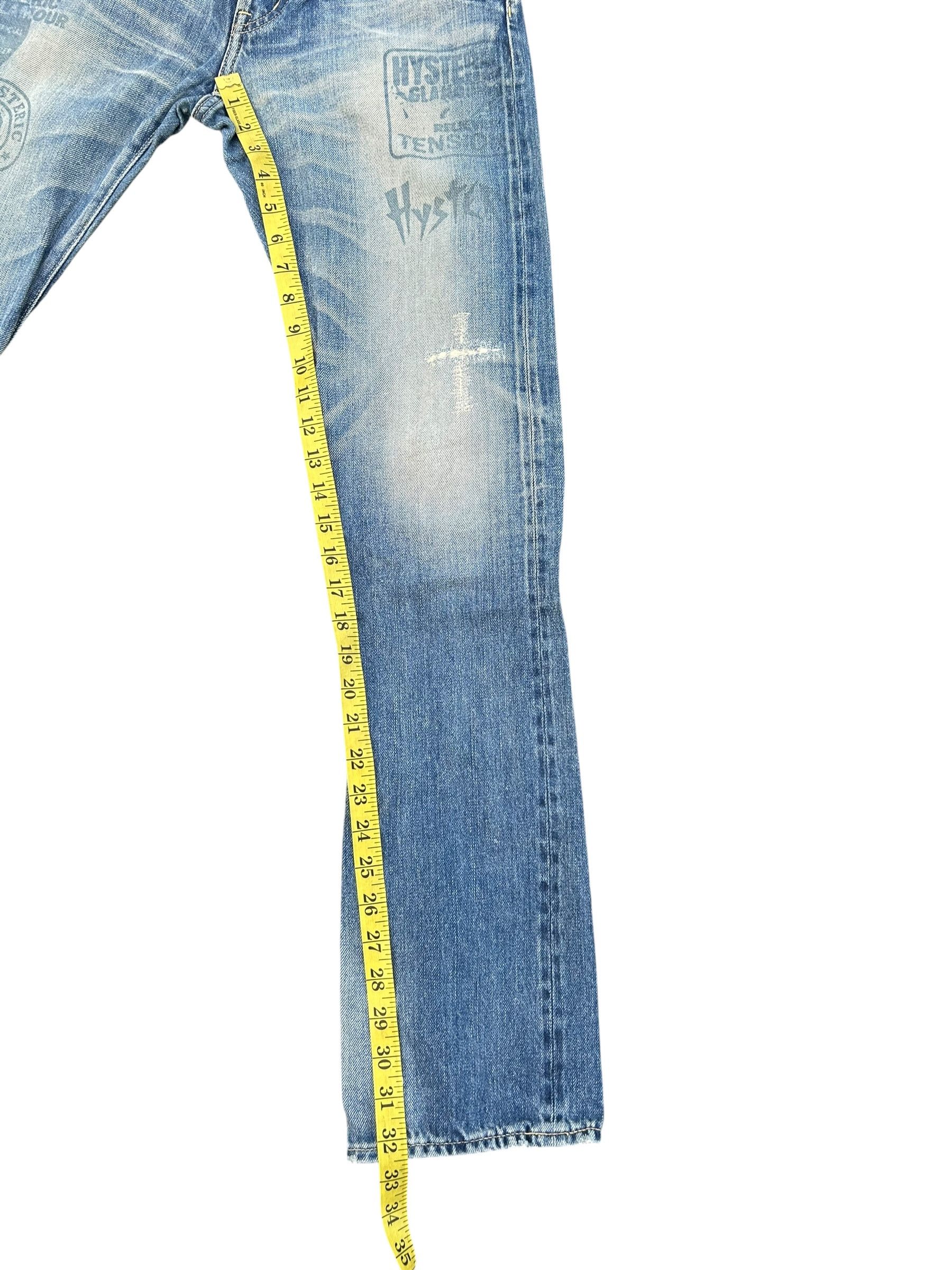 Hysteric Glamour × Japanese Brand × Vintage Hysteric Glamour Selvedge Punk Distressed Vtg Denim Jeans Size US 30 / EU 46 - 18 Thumbnail