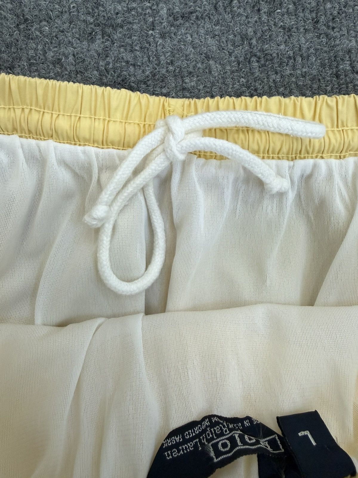 Polo Ralph Lauren Vintage Polo Ralph Lauren Yellow Swim Trunks Pony L Size US 36 / EU 52 - 4 Thumbnail