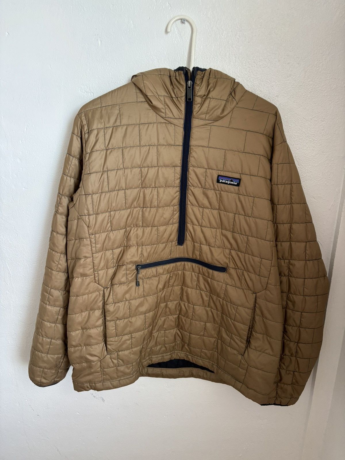 image of Patagonia Nano Puff Hoody Pullover in Beige, Men's (Size Large)