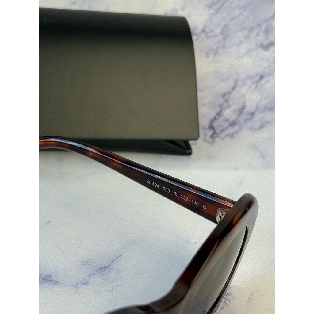 Saint Laurent Paris NEW Saint Laurent SL594 Oval Sunglasses in Havana Brown Size ONE SIZE - 7 Thumbnail