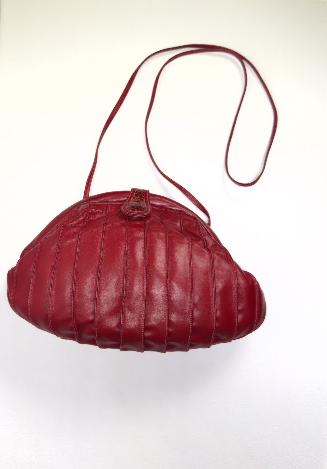 SHAREEF 1980s Sharif handbag, Made in the USA, Burgandy leather Size ONE SIZE - 3 Thumbnail