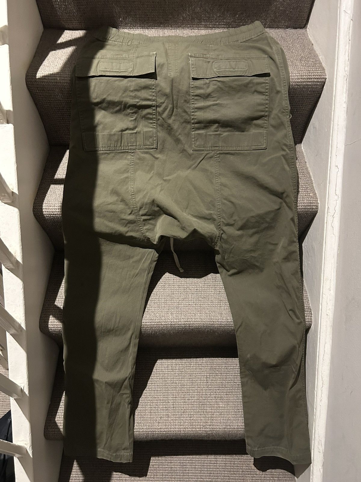 Rick Owens Drkshdw Rick Owens Army Green Cargo Pants Size US 32 / EU 48 - 3 Thumbnail