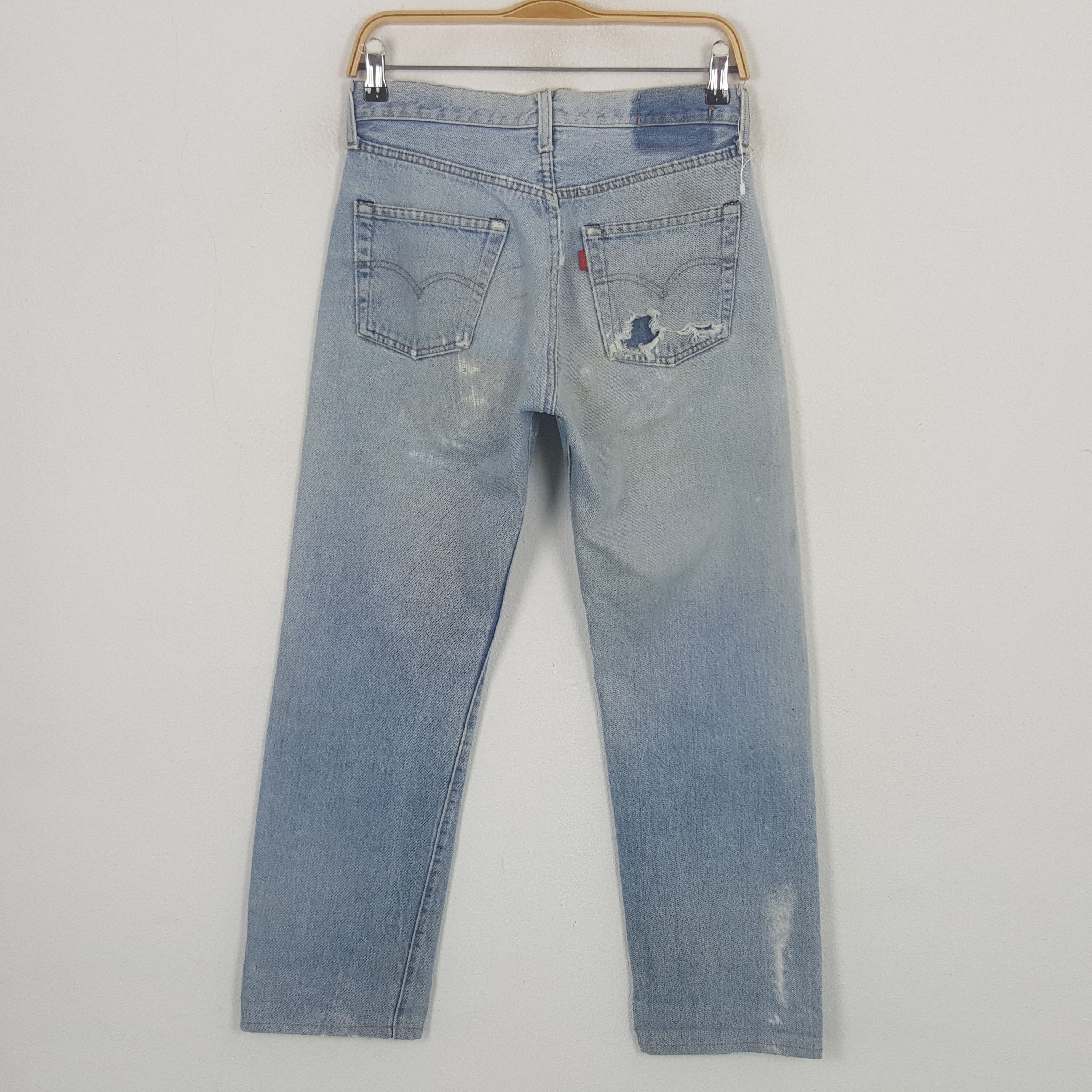 Levi's Vintage Clothing Vintage Levi's 501 Distressed Patch Denim Jeans Size US 28 / EU 44 - 4 Thumbnail
