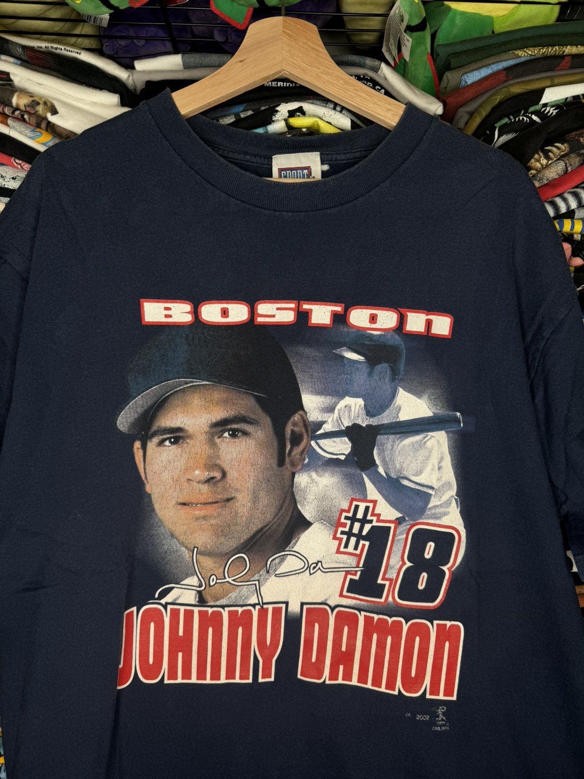 MLB × Vintage Vintage 2002 Johnny Damon Boston Red Sox Sport Attack XL Tee Size US XL / EU 56 / 4 - 2 Thumbnail