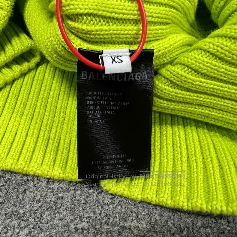 Balenciaga Balenciaga Lock Closure High Neck Knit Sweater Size US XS / EU 42 / 0 - 7 Thumbnail