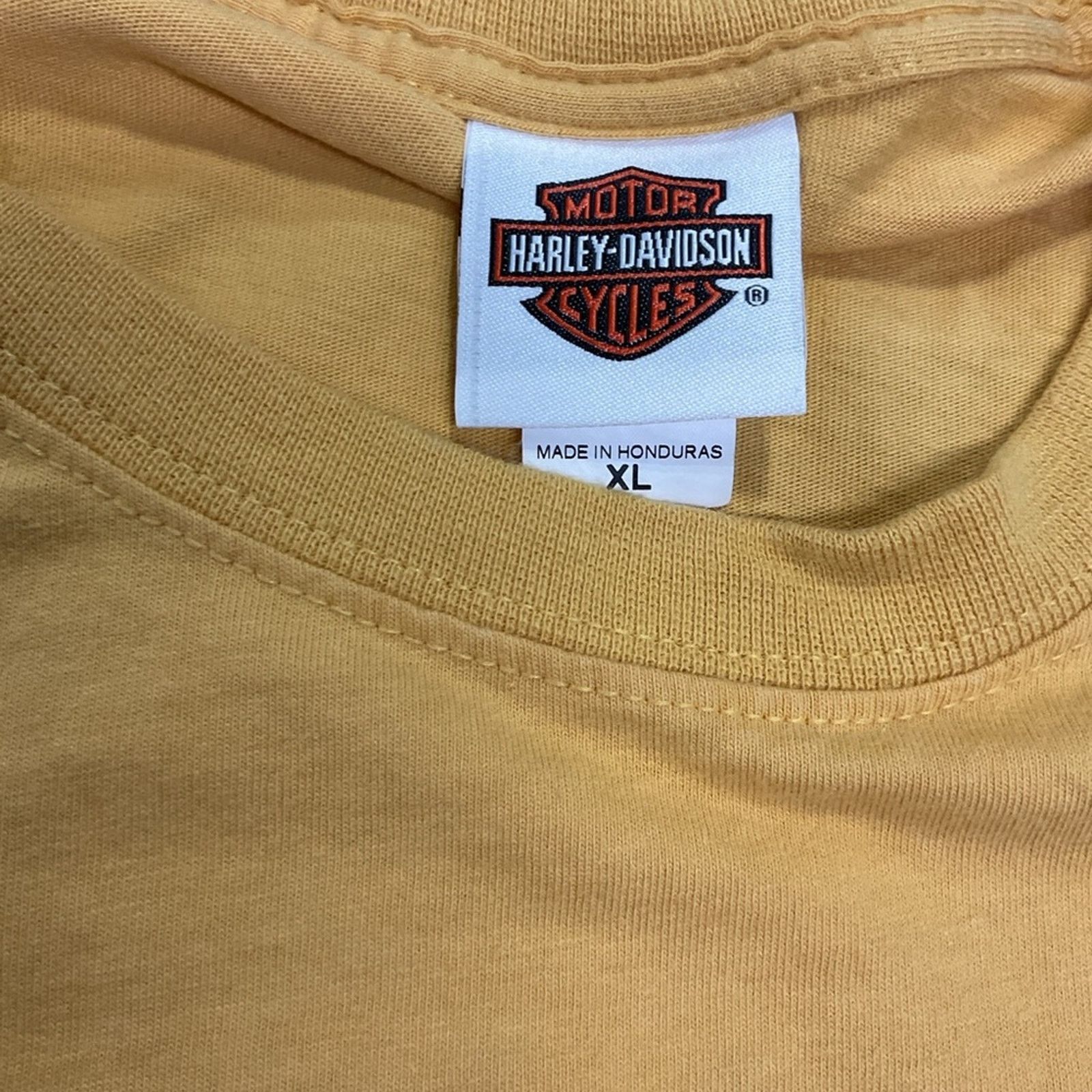 Harley Davidson 2008 Harley Davidson Yellow T-Shirt Size US XL / EU 56 / 4 - 3 Thumbnail