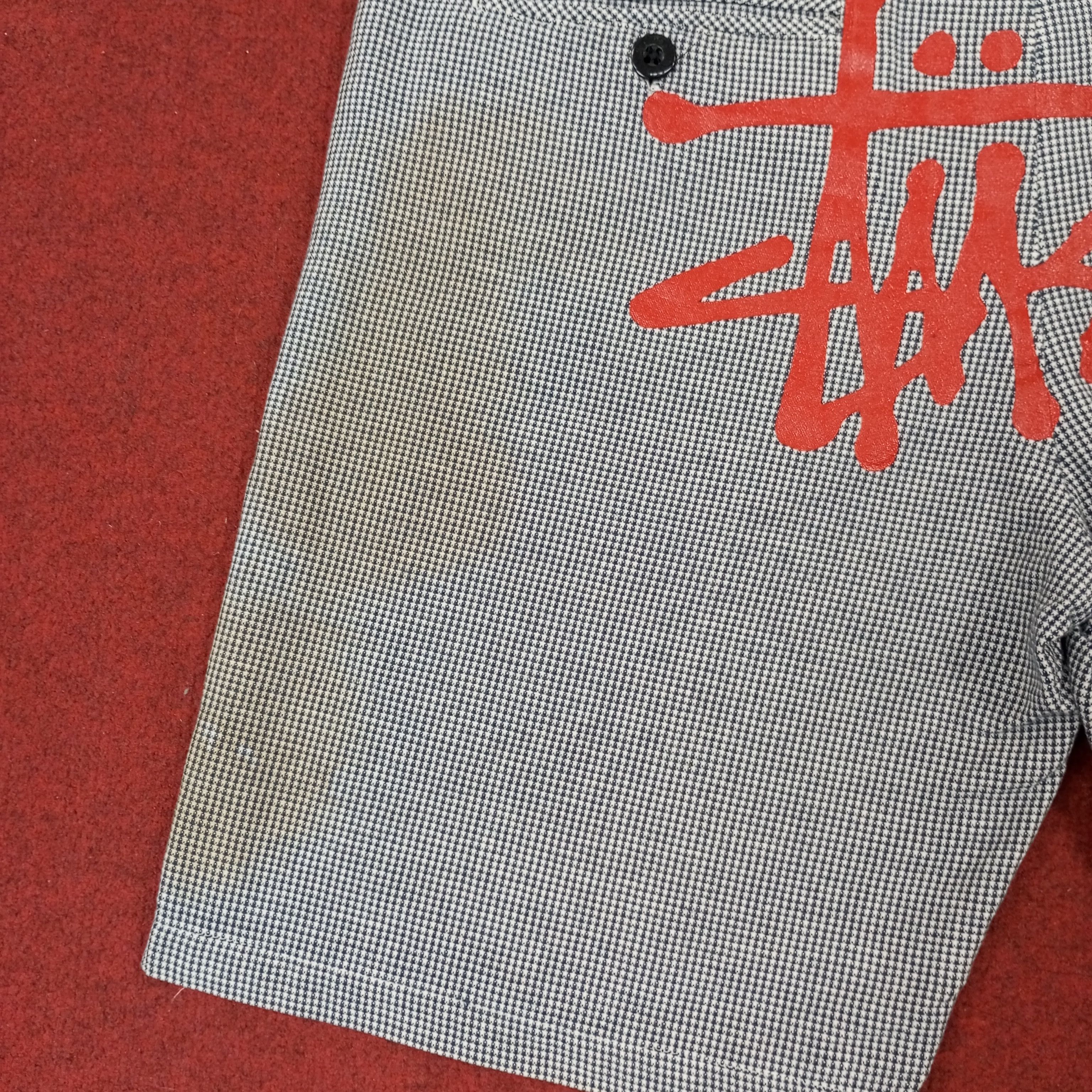 Stussy × Vintage Stussy Streetwear Custom Art Logo Style Short Pants c217n16 Size US 33 - 3 Thumbnail