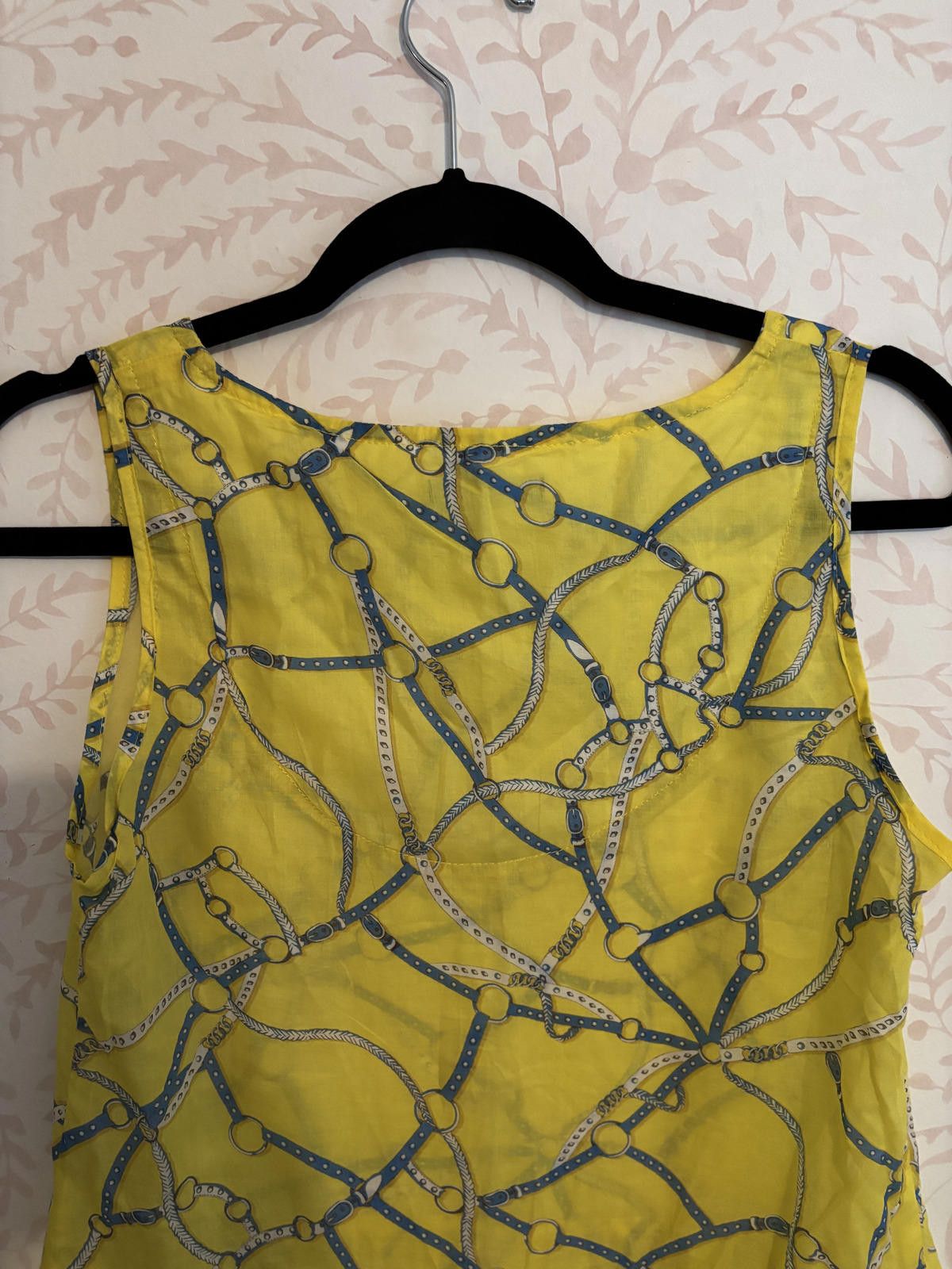 Drew House DREW Women's Yellow Sleeveless Top with Chain Print, Size XS Size XS / US 0-2 / IT 36-38 - 7 Thumbnail