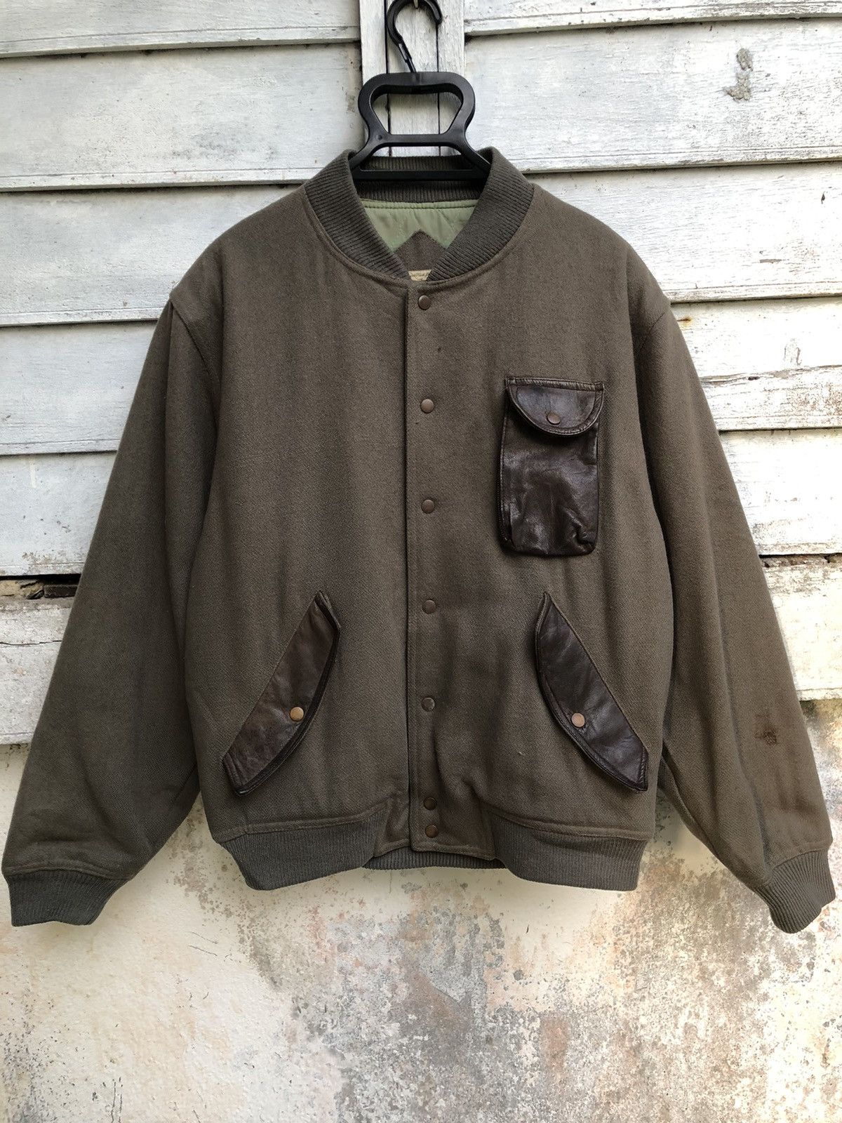 Other Vintage Miller Leather Trim Wool Campus Varsity Jacket Size US M / EU 48-50 / 2 - 1 Thumbnail