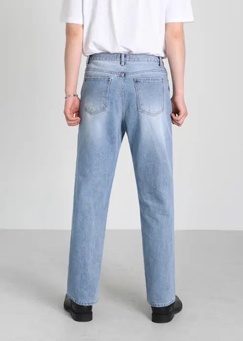 Japanese Brand Kiuchi x ishi Light blue washed loose versatile trendy jeans Size US 32 / EU 48 - 6 Thumbnail