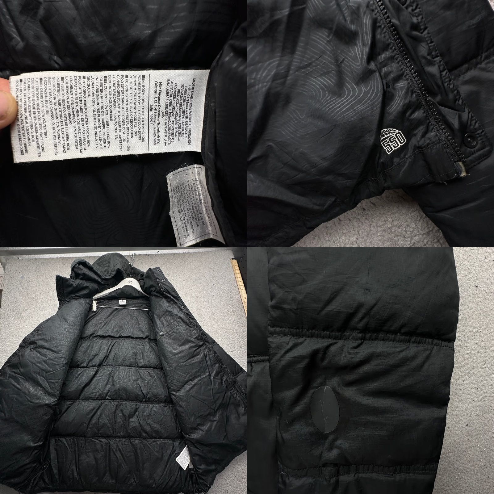 Nike Nike Stowage Down Puffer Jacket Coat Hooded XL Mens Black 477125-010 HOLES Size US XL / EU 56 / 4 - 10 Thumbnail