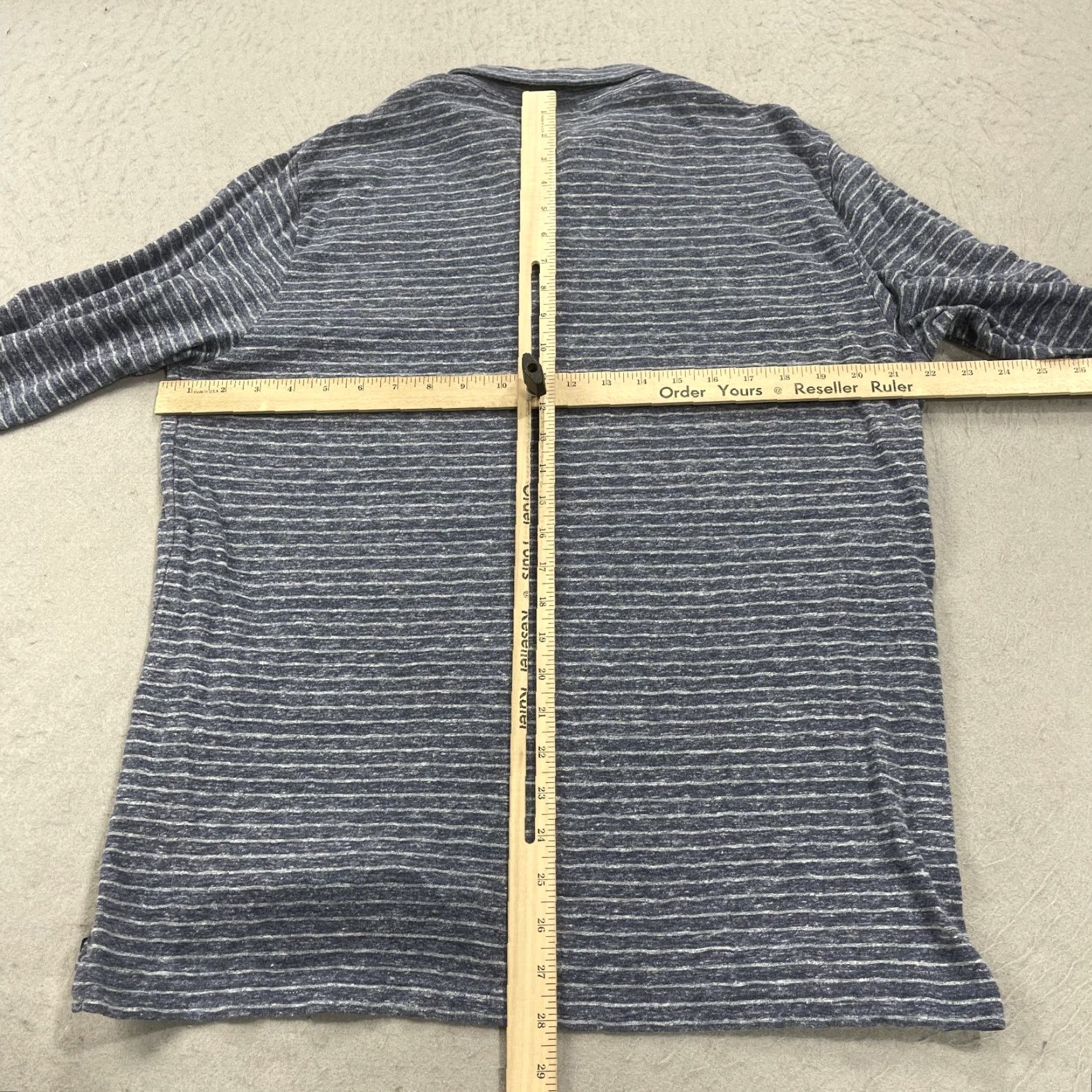 Faherty Faherty Shirt Mens Large Blue Striped Long Sleeve Polo Organic Cotton Casual Size US L / EU 52-54 / 3 - 7 Thumbnail