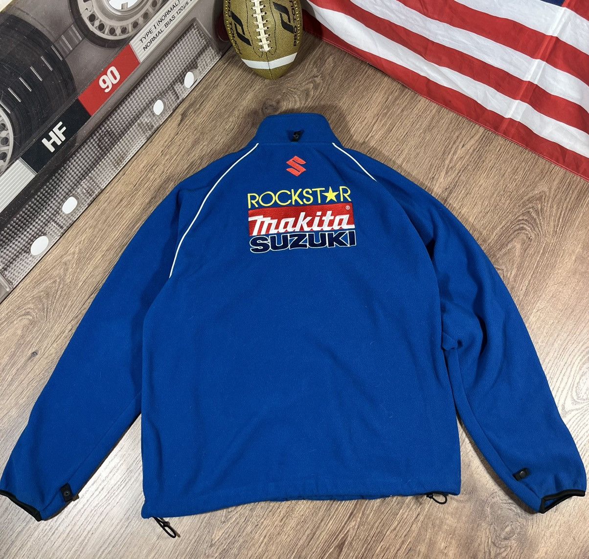 Vintage Vintage Suzuki Racing Fleece Jacket Size US L / EU 52-54 / 3 - 11 Thumbnail