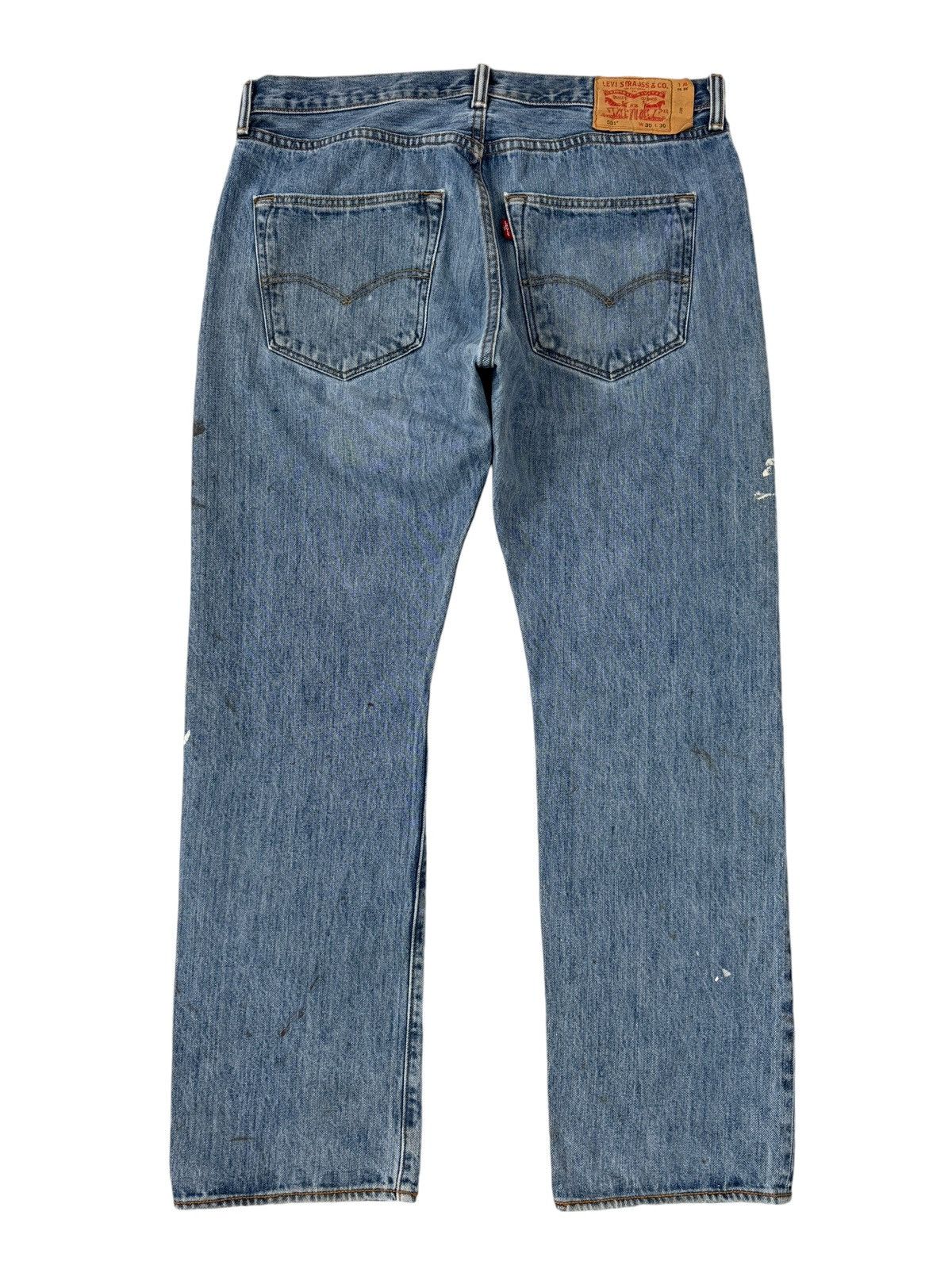Levi's Vintage Paint Dirty Light Wash Levis 501 Jeans Size US 35 - 9 Thumbnail