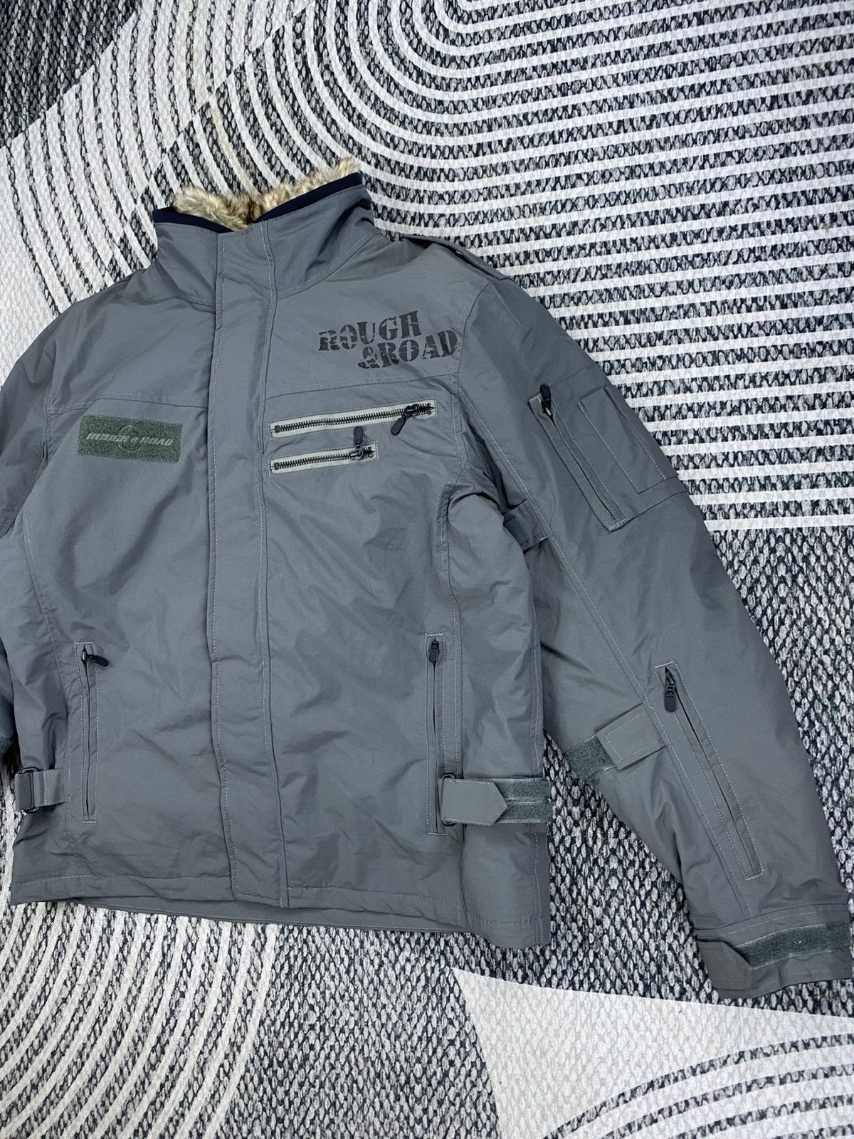 ICON Motorsports 🔥Rough & Road Motorcycle Gear Fur Collar Riding Jacket Size US L / EU 52-54 / 3 - 4 Thumbnail