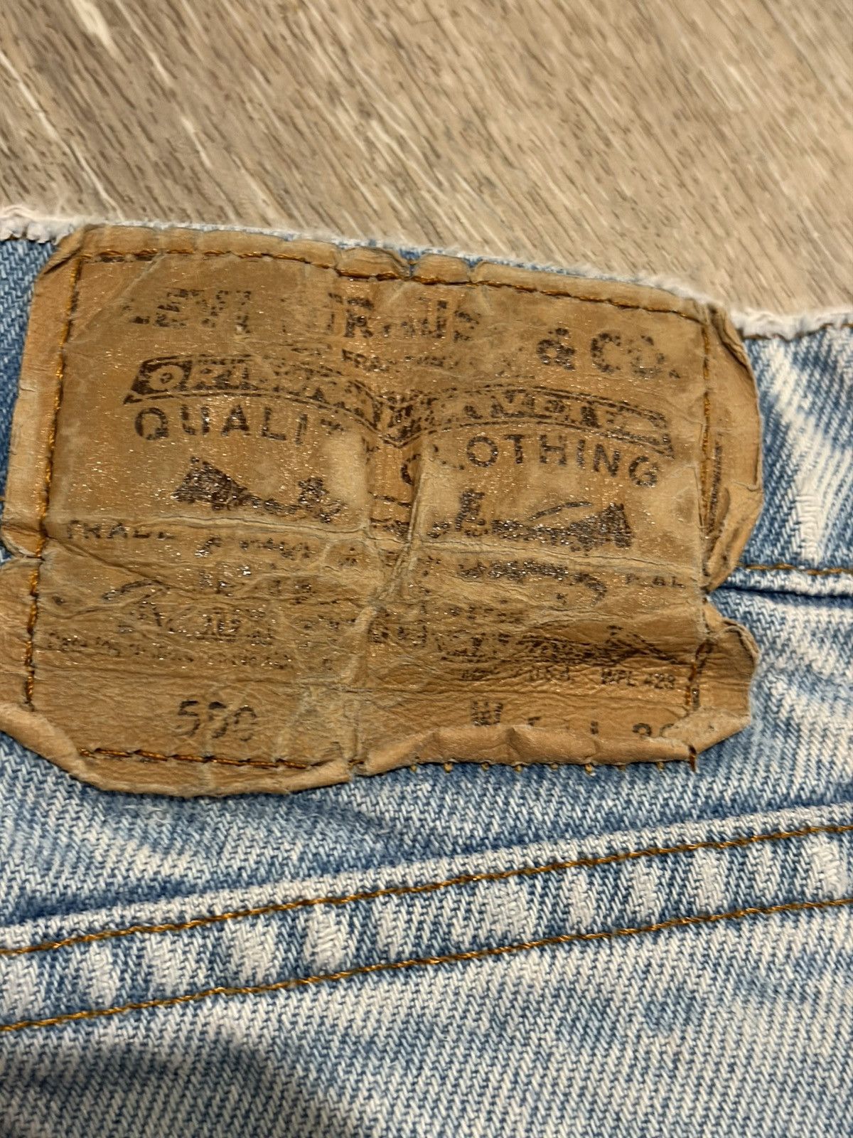 Levi's Vintage Levi's 550 Relaxed Fit Orange Tab Denim Shorts Size US 32 / EU 48 - 4 Thumbnail