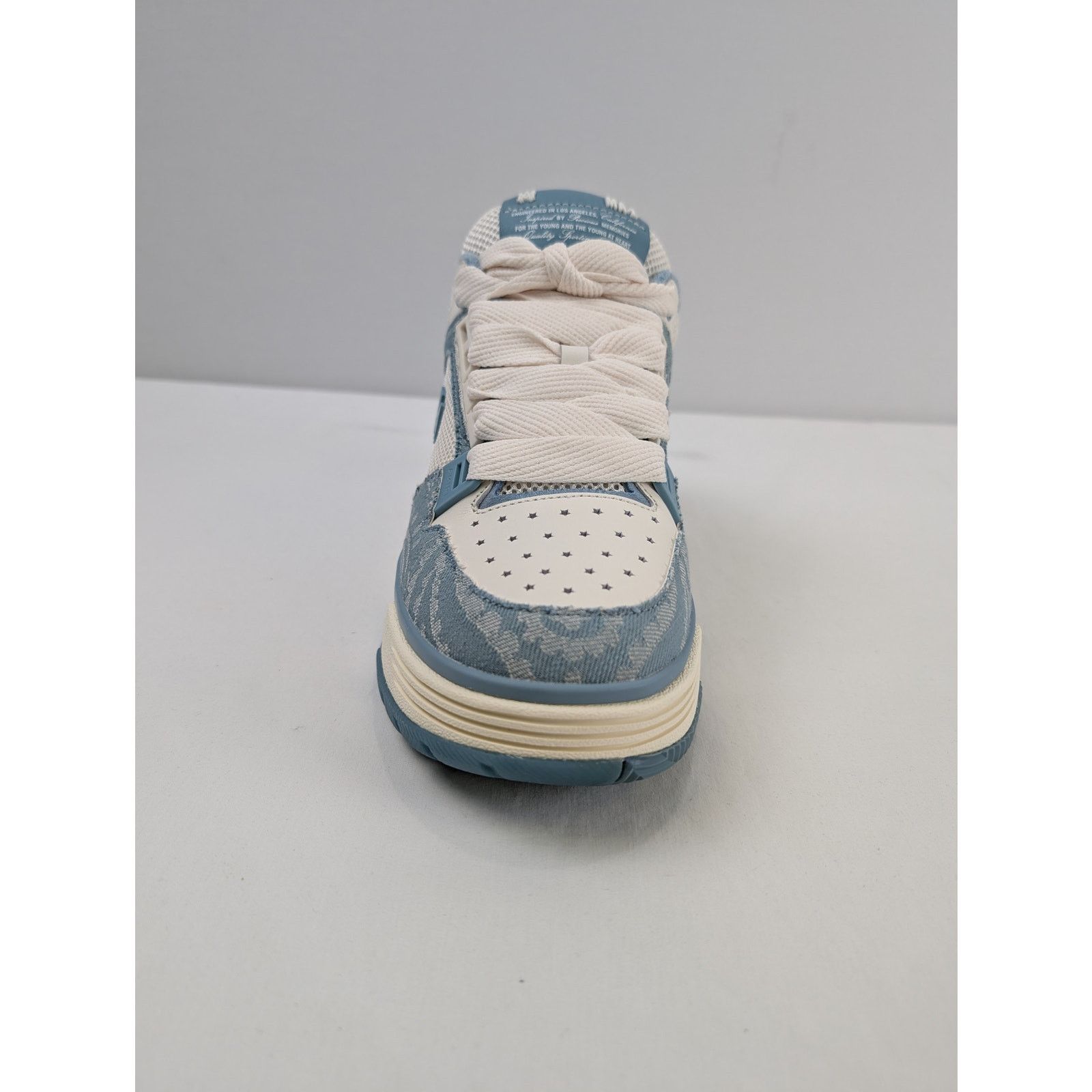 Amiri o1rshd1 Q:3 / Bandana Denim MA-1 Sneakers in Dusty Blue Size US 9 / EU 42 - 10 Thumbnail