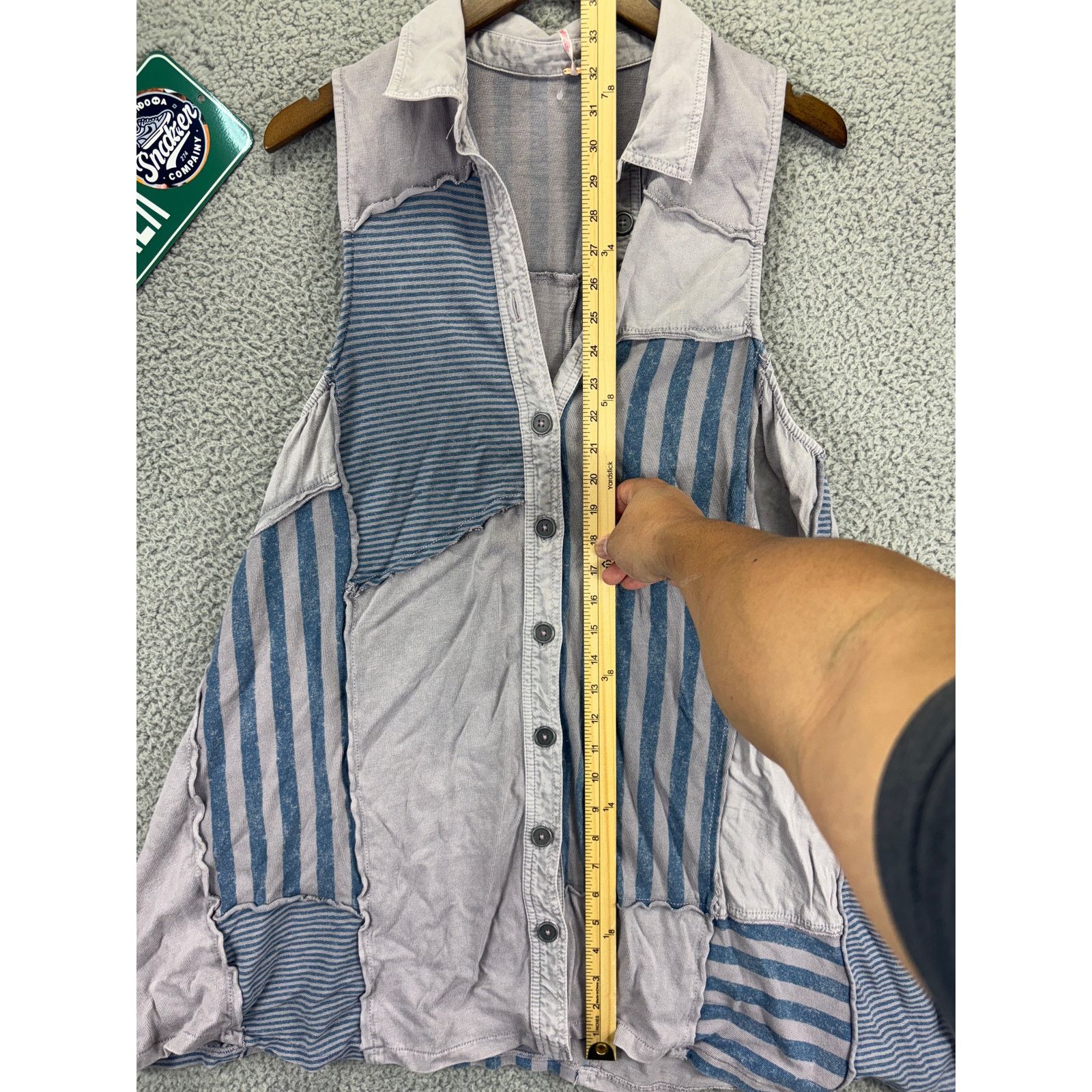 Free People Free People Santana Dress Sleveeless Women M Patch Denim Size M / US 6-8 / IT 42-44 - 2 Thumbnail