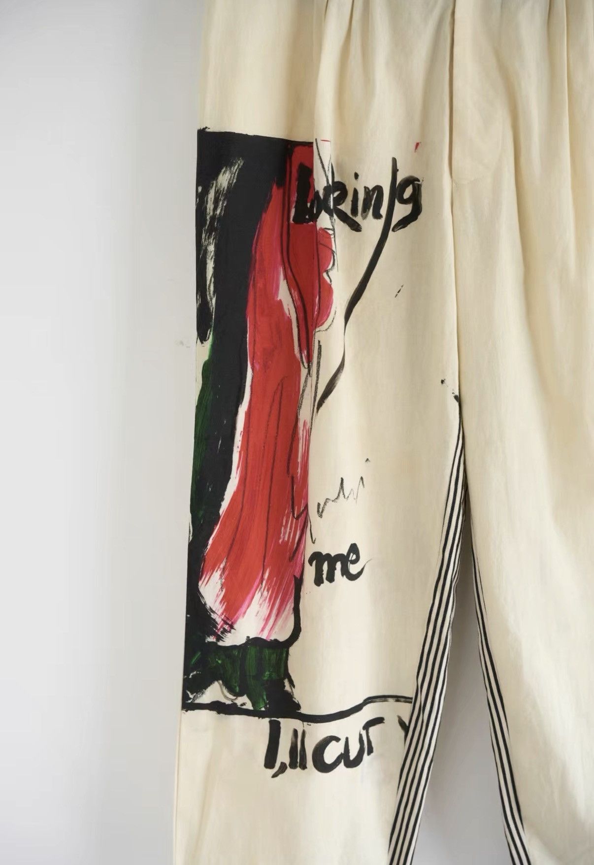 Yohji Yamamoto Yohji Yamamoto 17SS Yuka Asakura Hand-Printed Trousers J4 Size US 32 / EU 48 - 3 Thumbnail