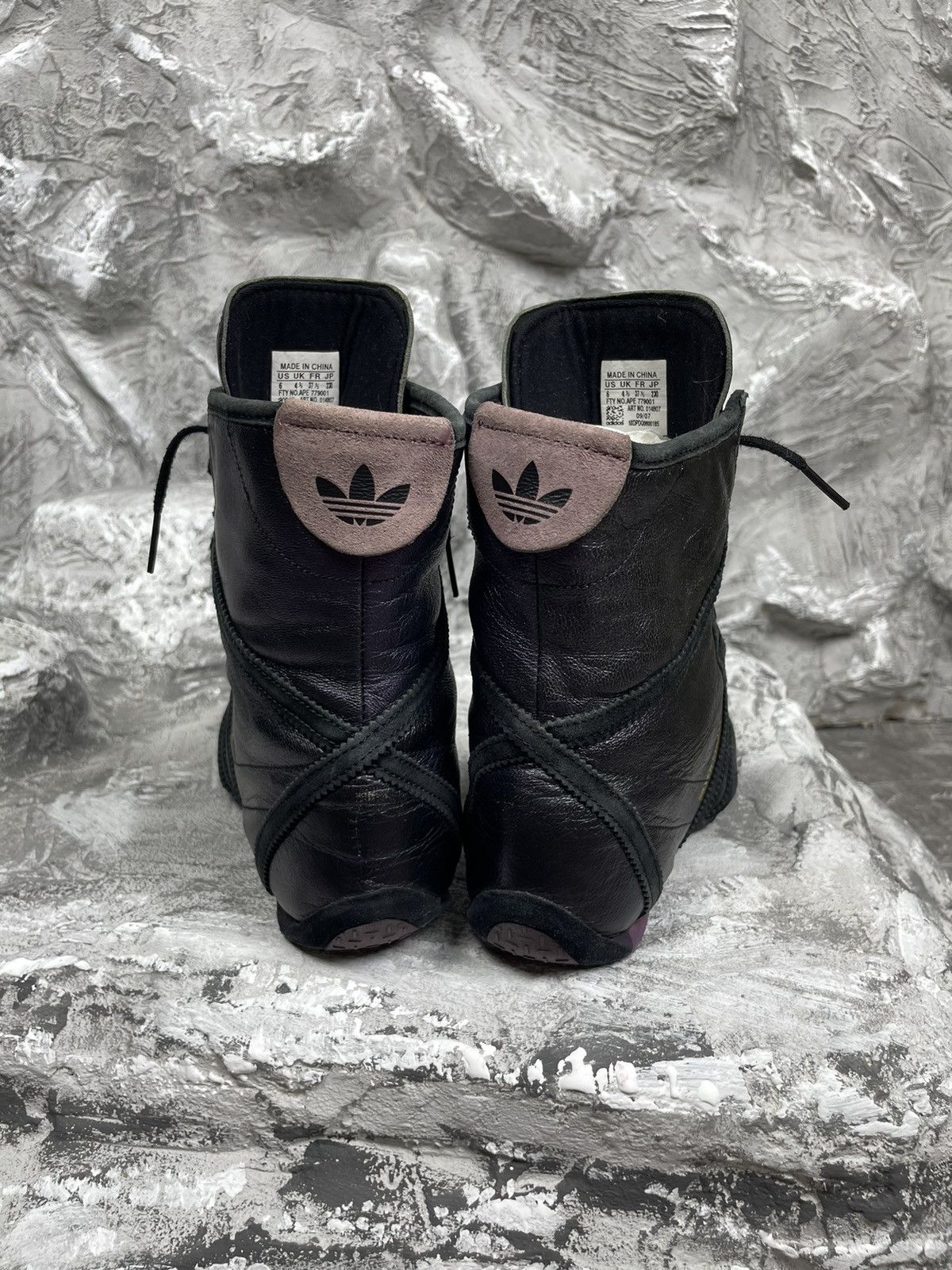 Adidas × Vintage Adidas Silver Streak Vntg Rare Moto Wrestling Box High Shoes Size US 6 / IT 36 - 7 Thumbnail