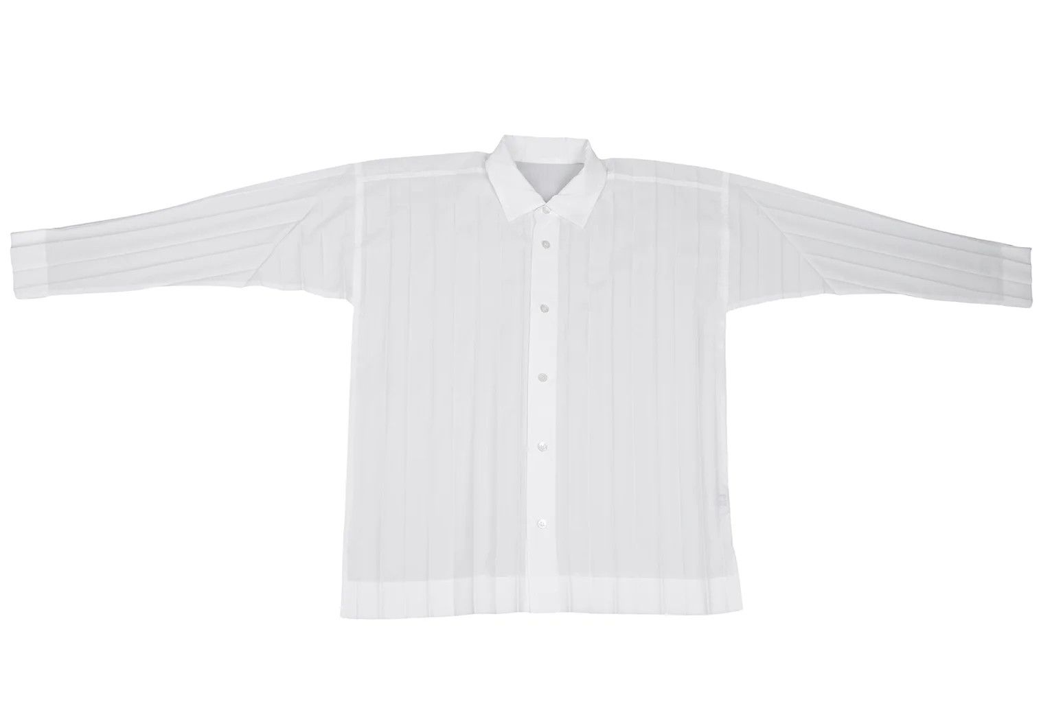 Issey Miyake Pleated Polyester Shirt in White Size US S / EU 44-46 / 1 - 2 Thumbnail