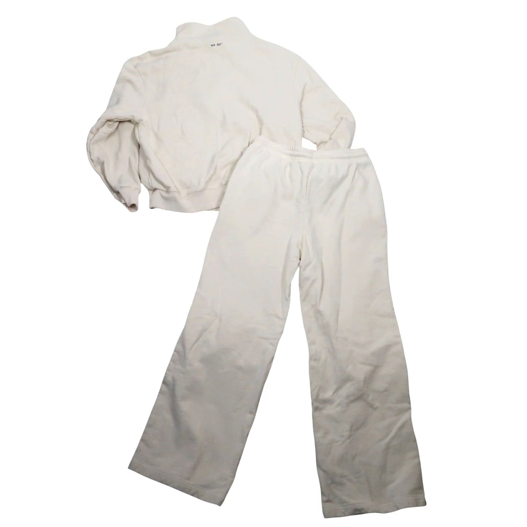 Vintage VINTAGE White Fox x Sarah's Day Buttercream 1/4 Zip Sweatshirt Wide Leg Sweatpants Set Size M / US 6-8 / IT 42-44 - 2 Thumbnail
